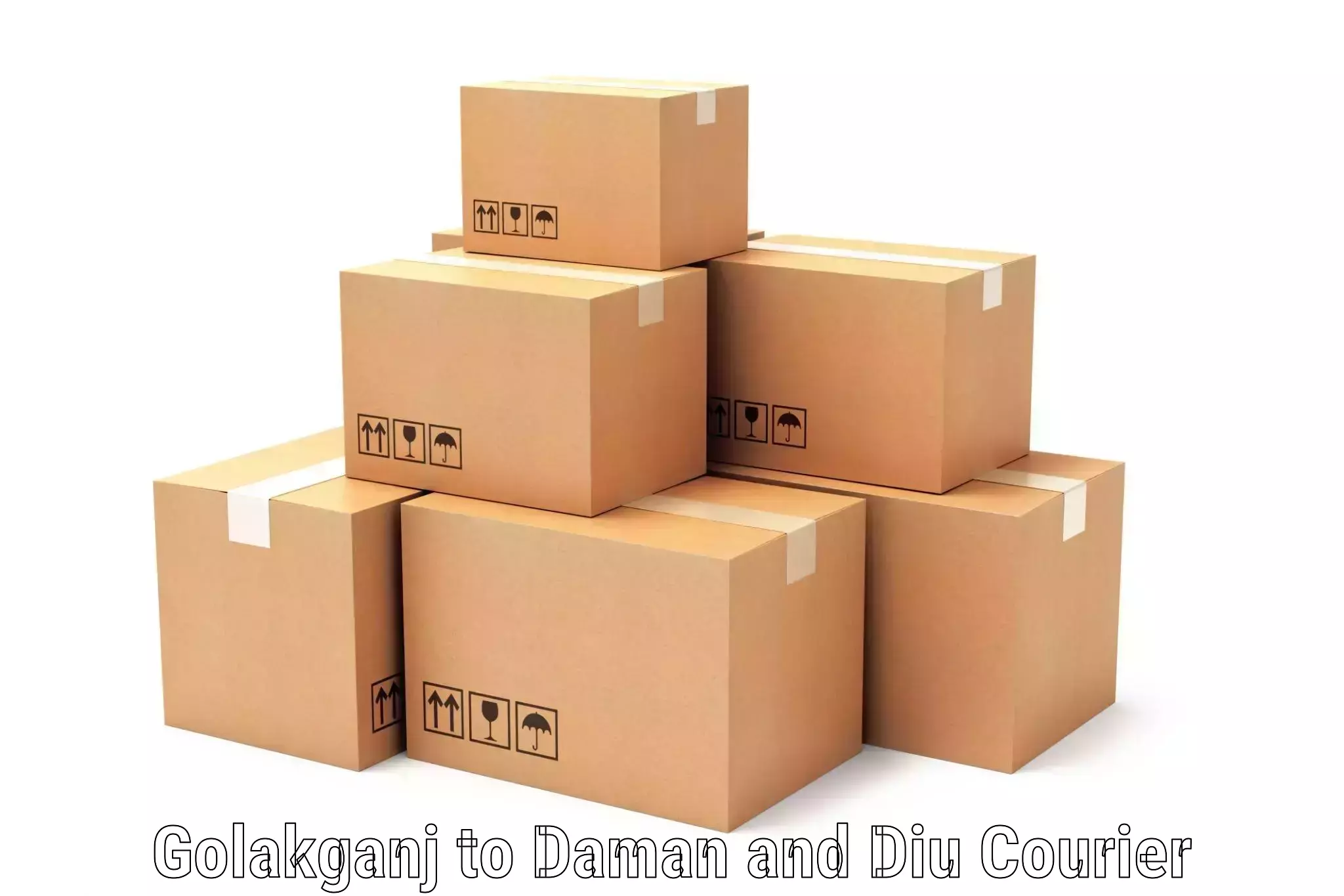 Full-service courier options Golakganj to Daman and Diu