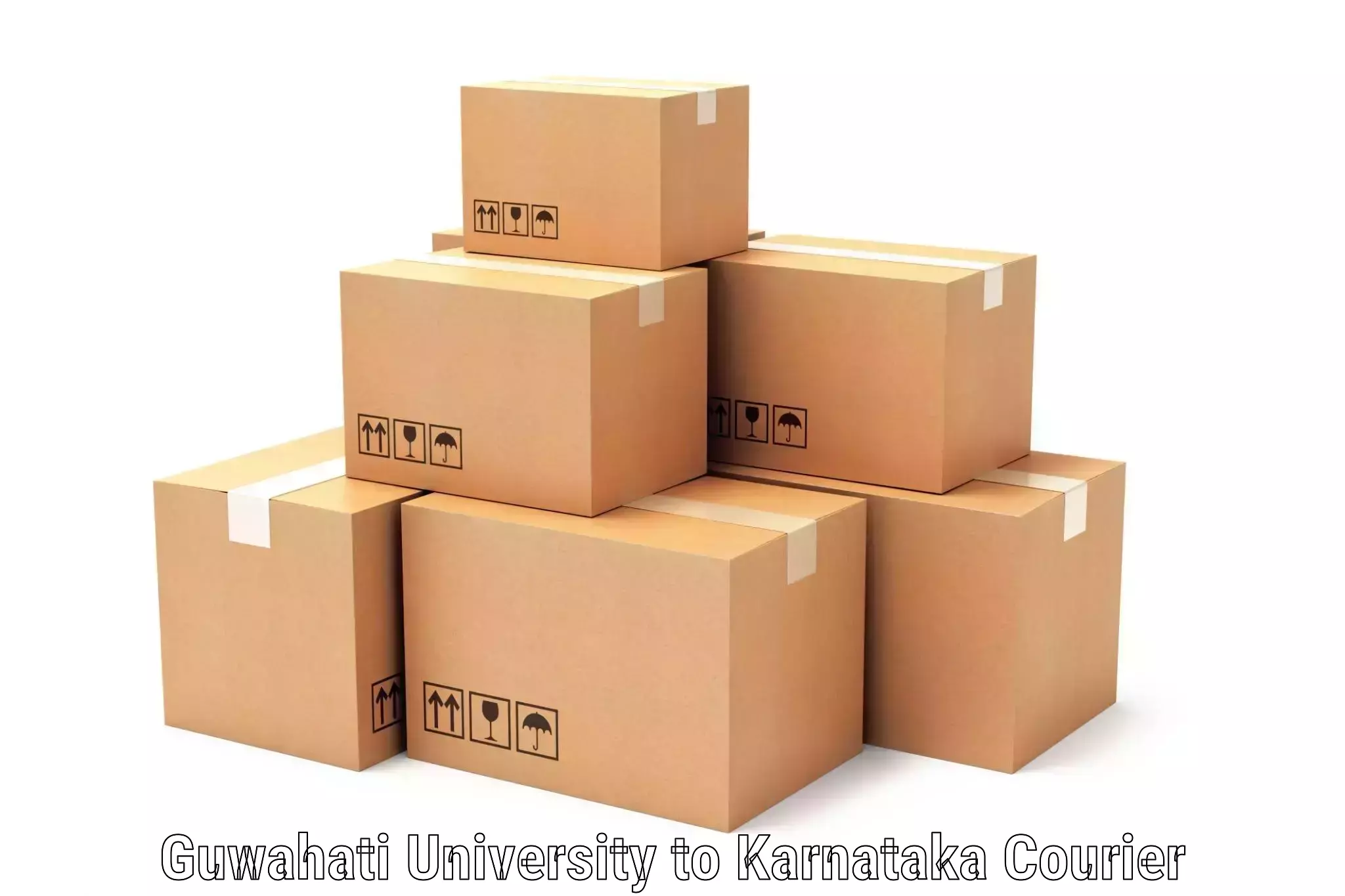 Express delivery capabilities Guwahati University to Karnataka
