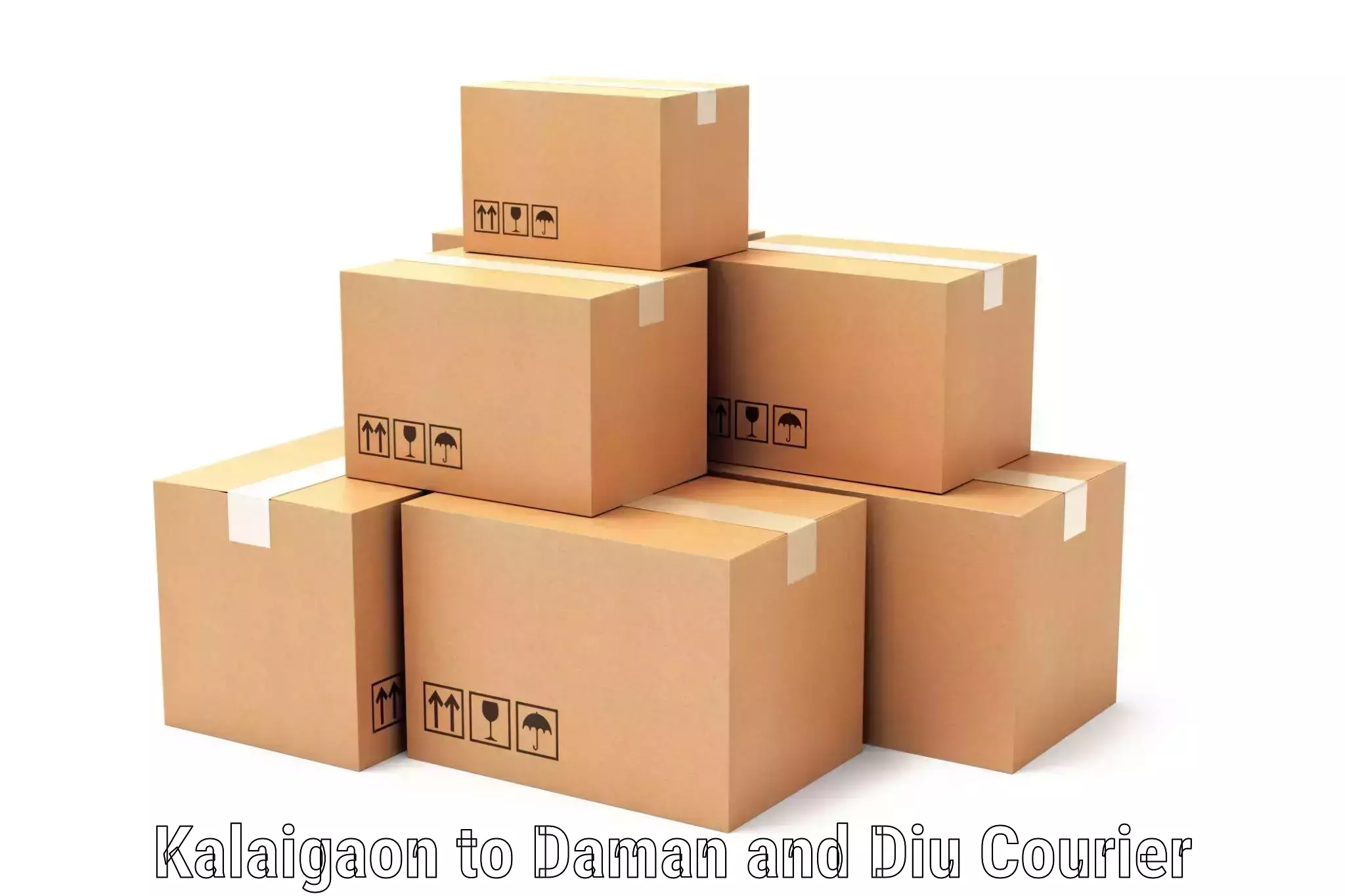 Custom courier packaging Kalaigaon to Daman and Diu
