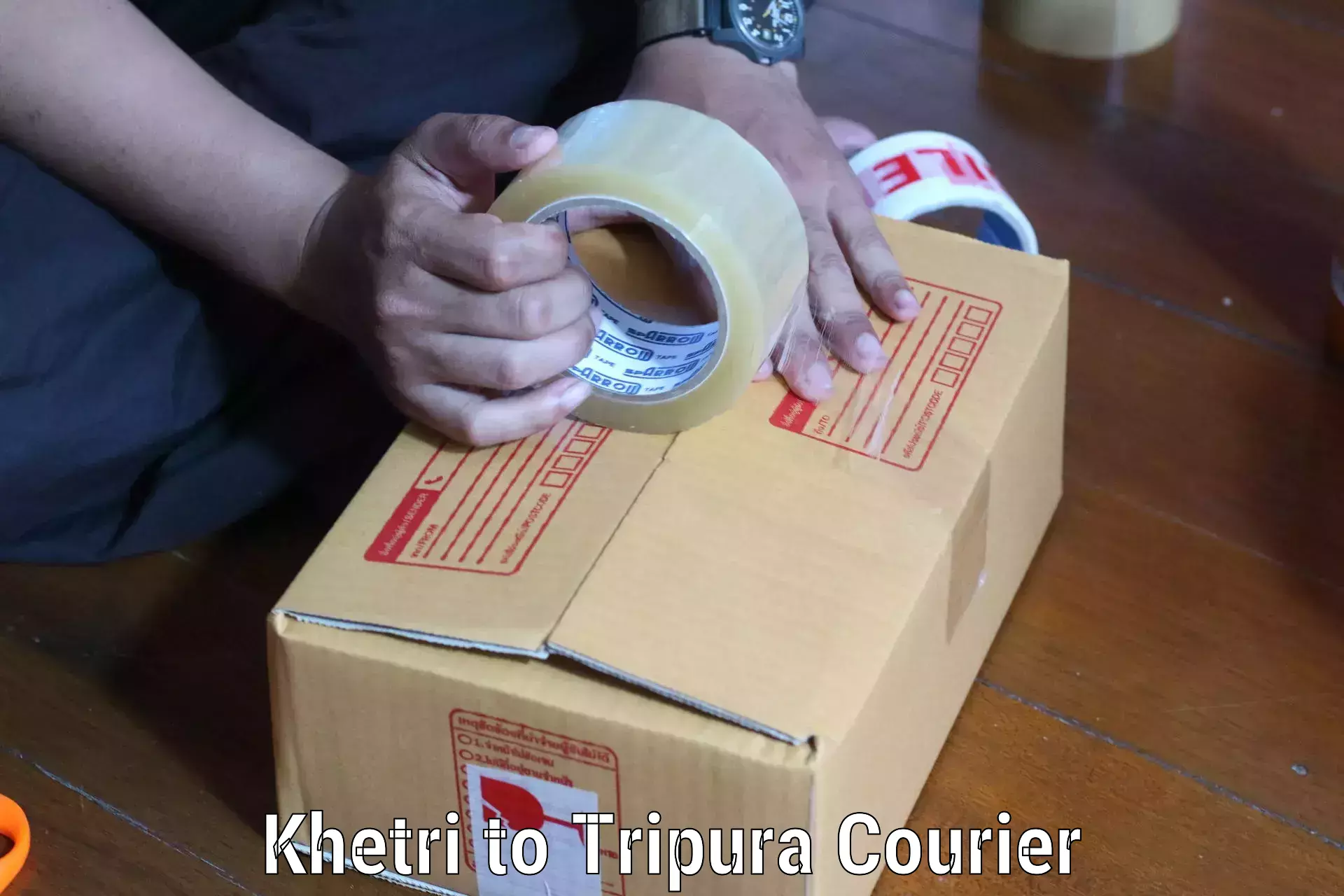 Courier service comparison Khetri to Udaipur Tripura
