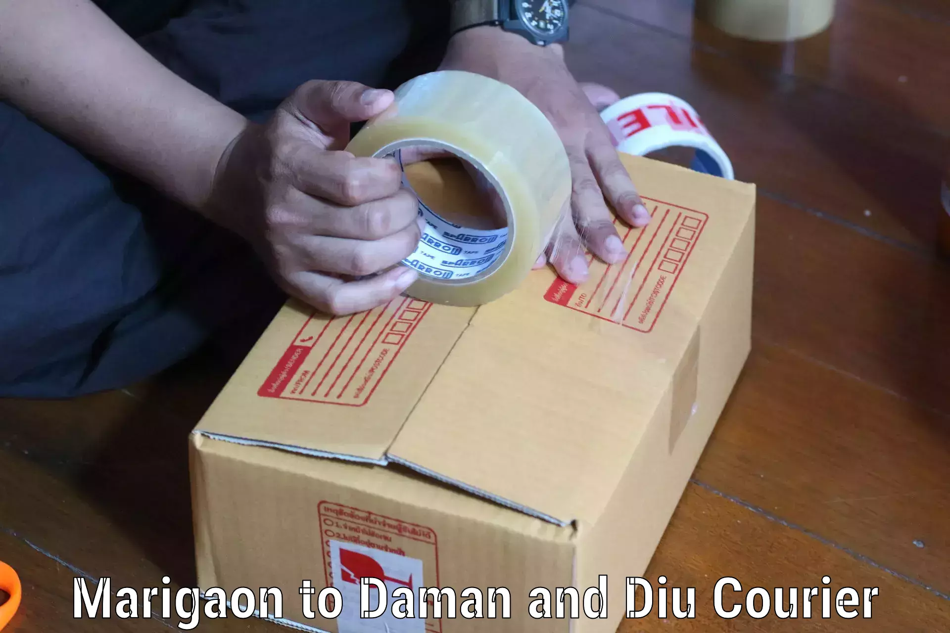 Global courier networks Marigaon to Daman and Diu