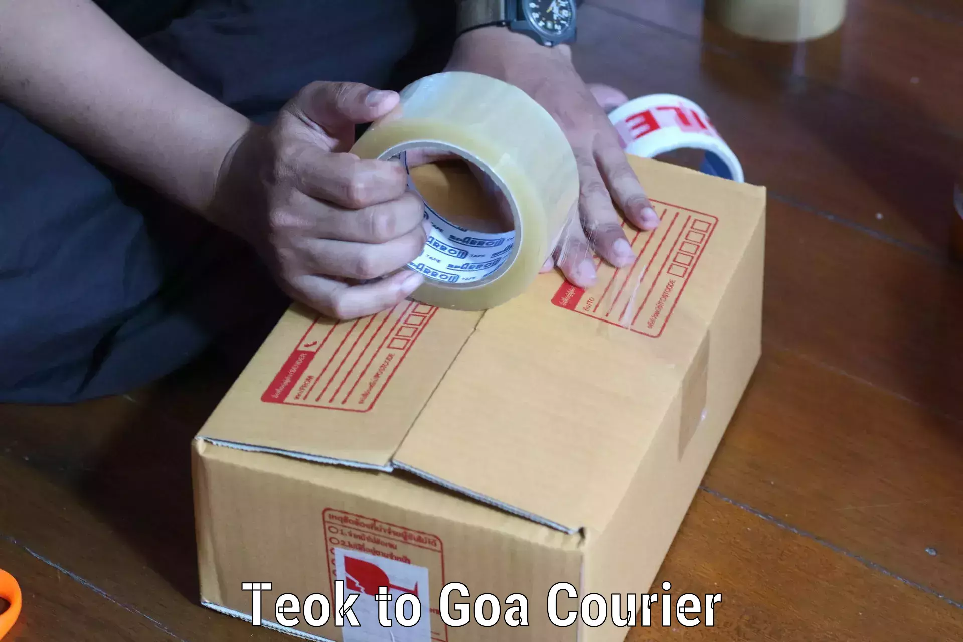 Emergency parcel delivery in Teok to Goa
