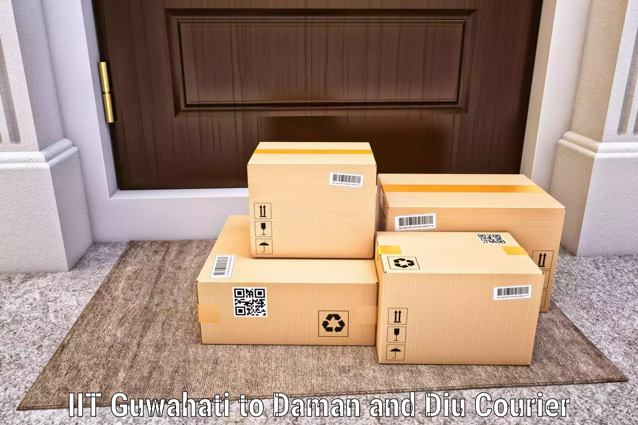 Automated parcel services IIT Guwahati to Daman and Diu