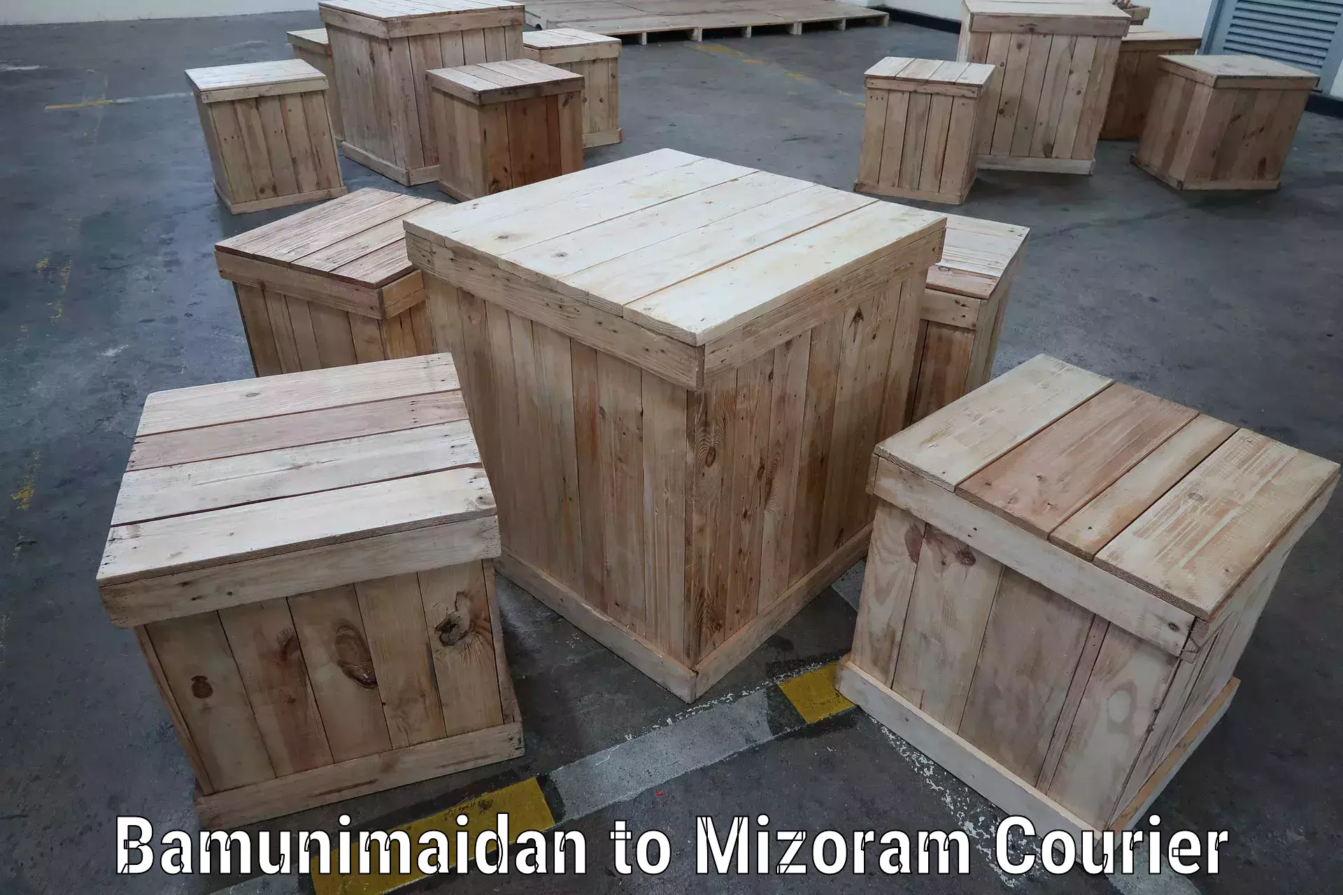 24-hour courier services Bamunimaidan to Mizoram University Aizawl