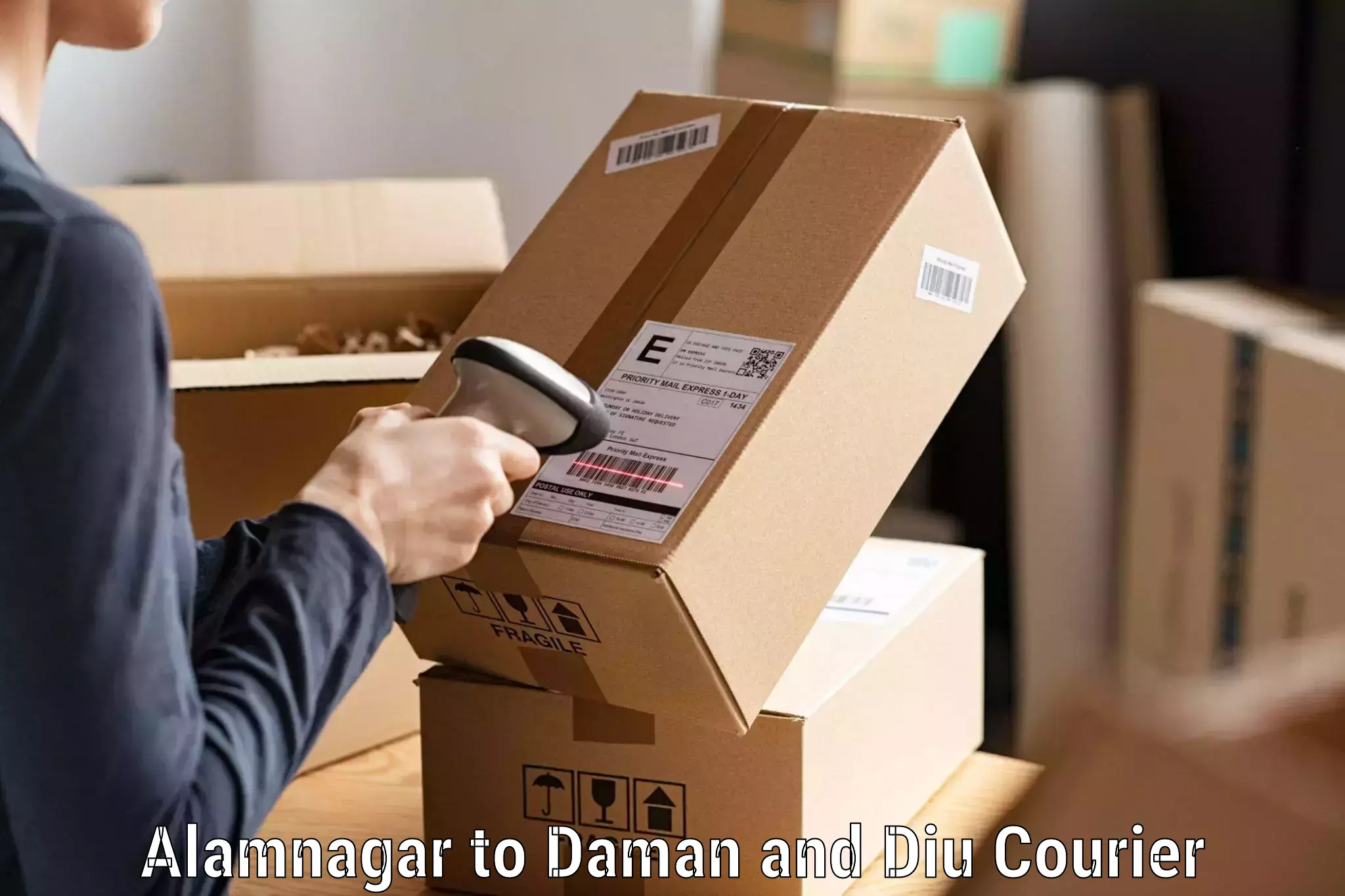 Budget-friendly shipping Alamnagar to Daman and Diu