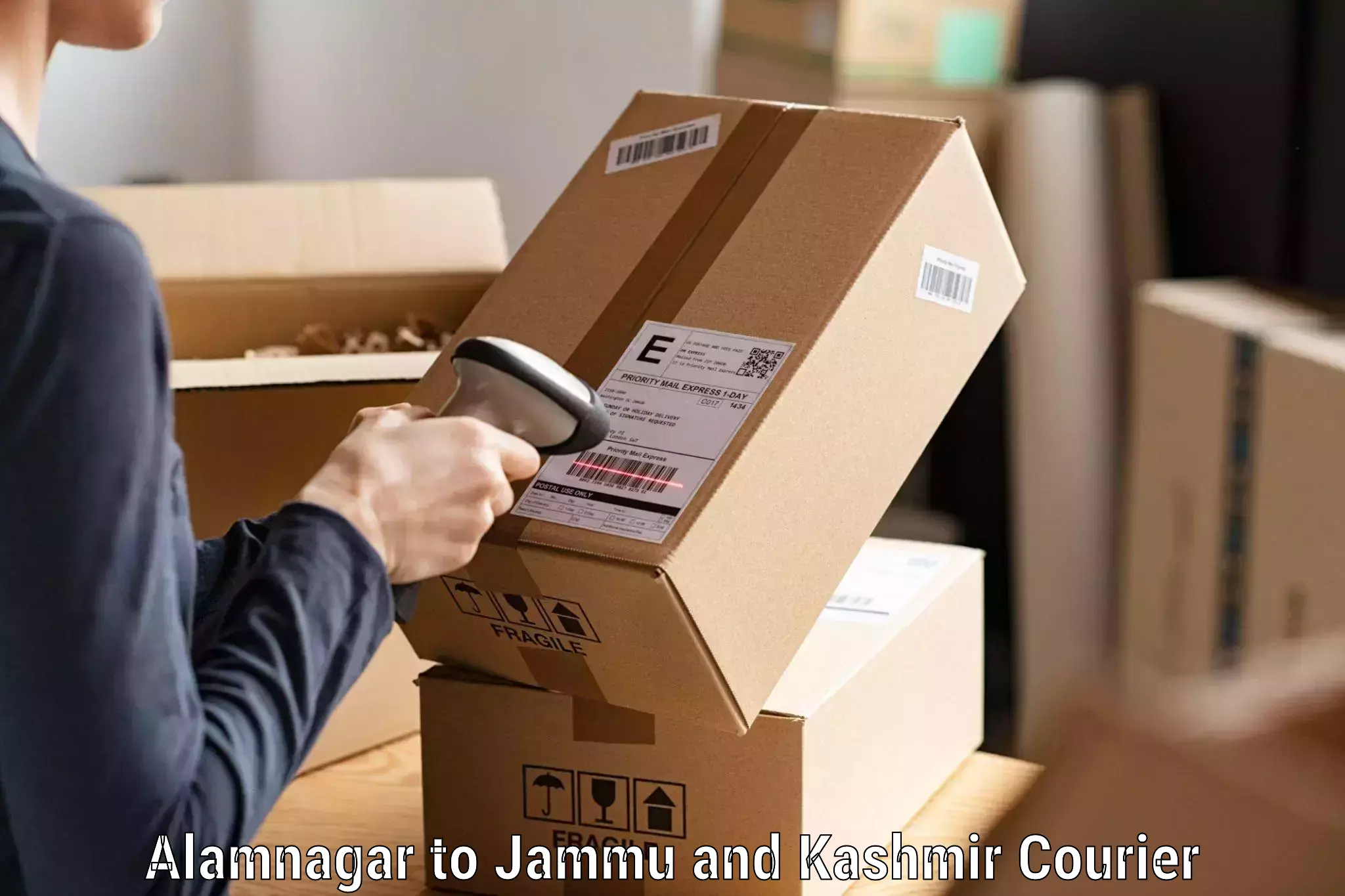 Secure freight services Alamnagar to Jammu and Kashmir