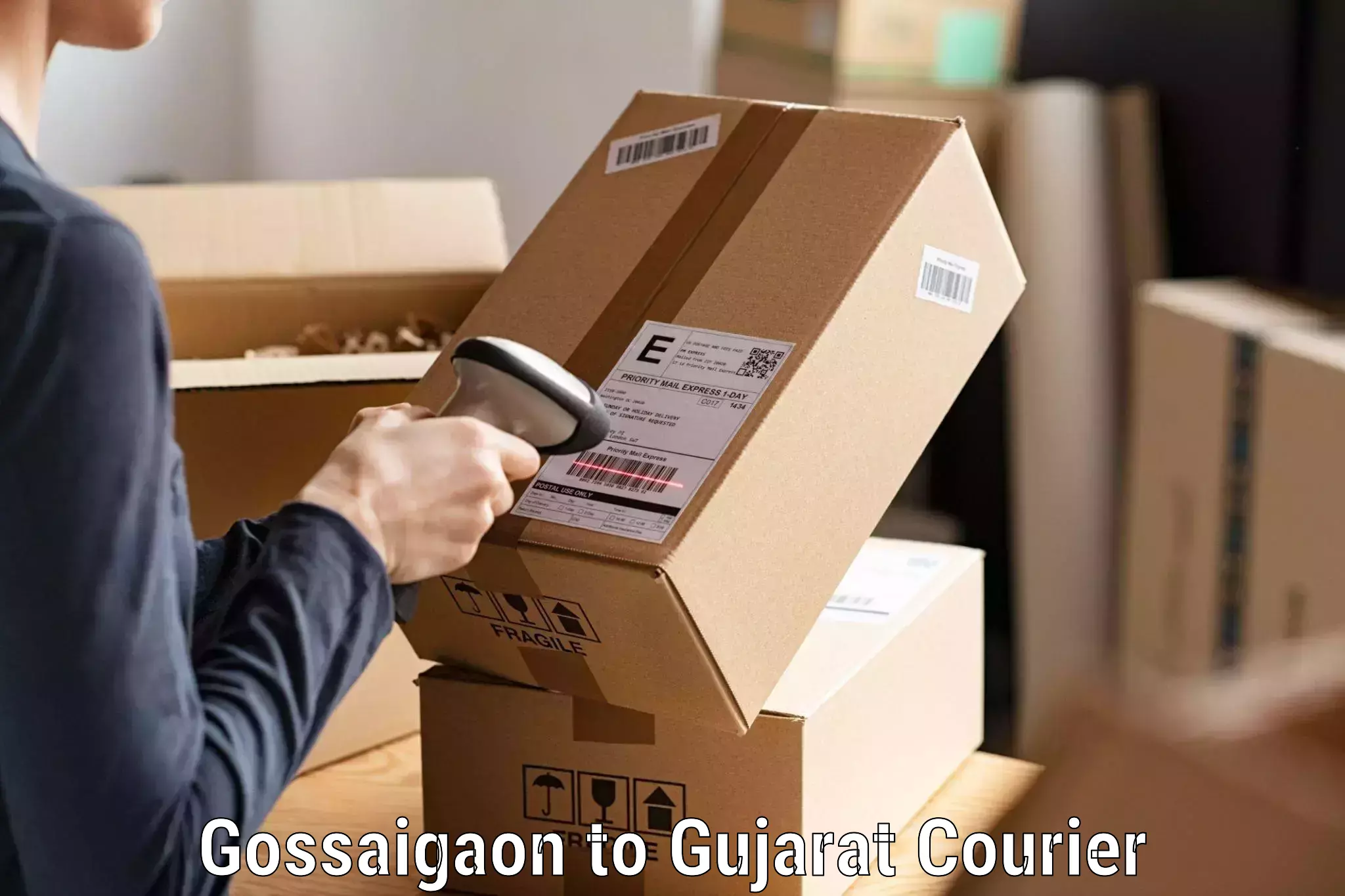 Return courier service Gossaigaon to Surendranagar