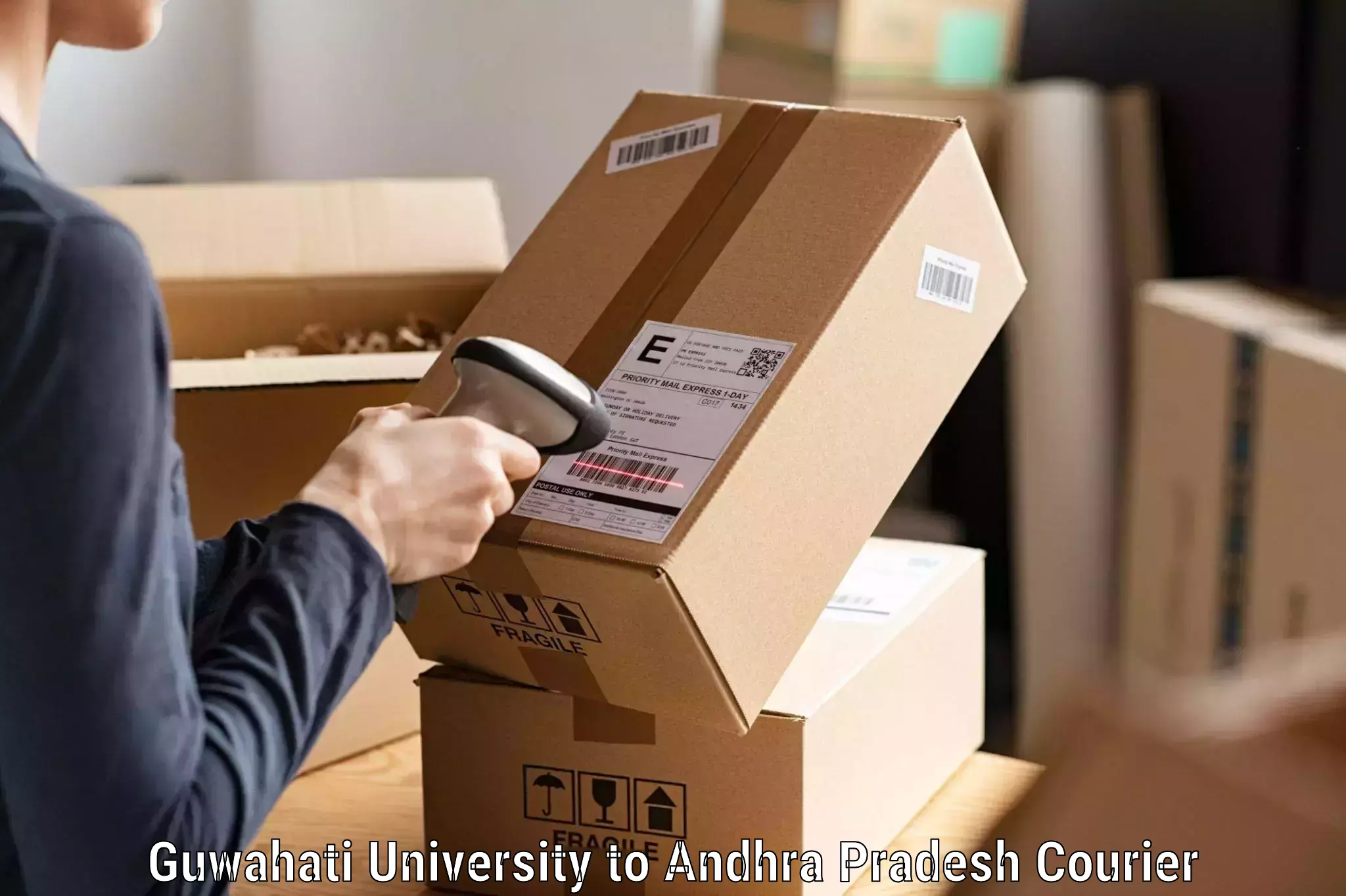 Custom courier rates Guwahati University to Annavaram