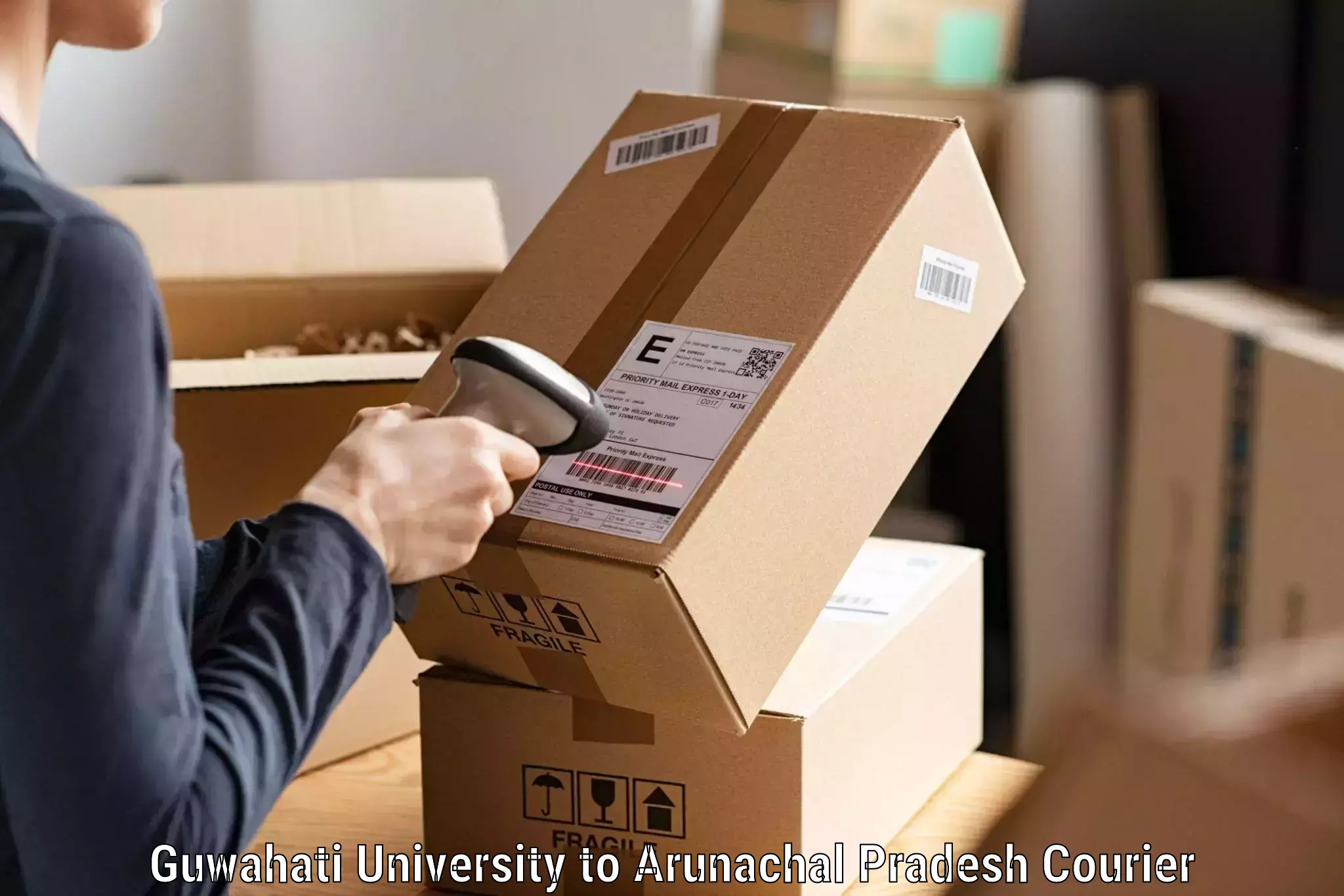 Cost-effective courier options Guwahati University to Deomali