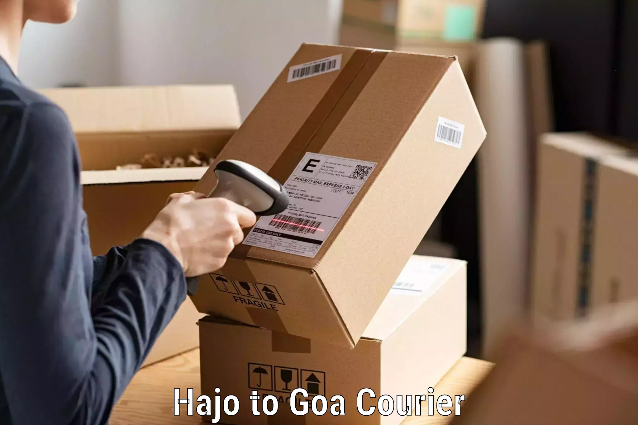 Door to door delivery Hajo to Goa University