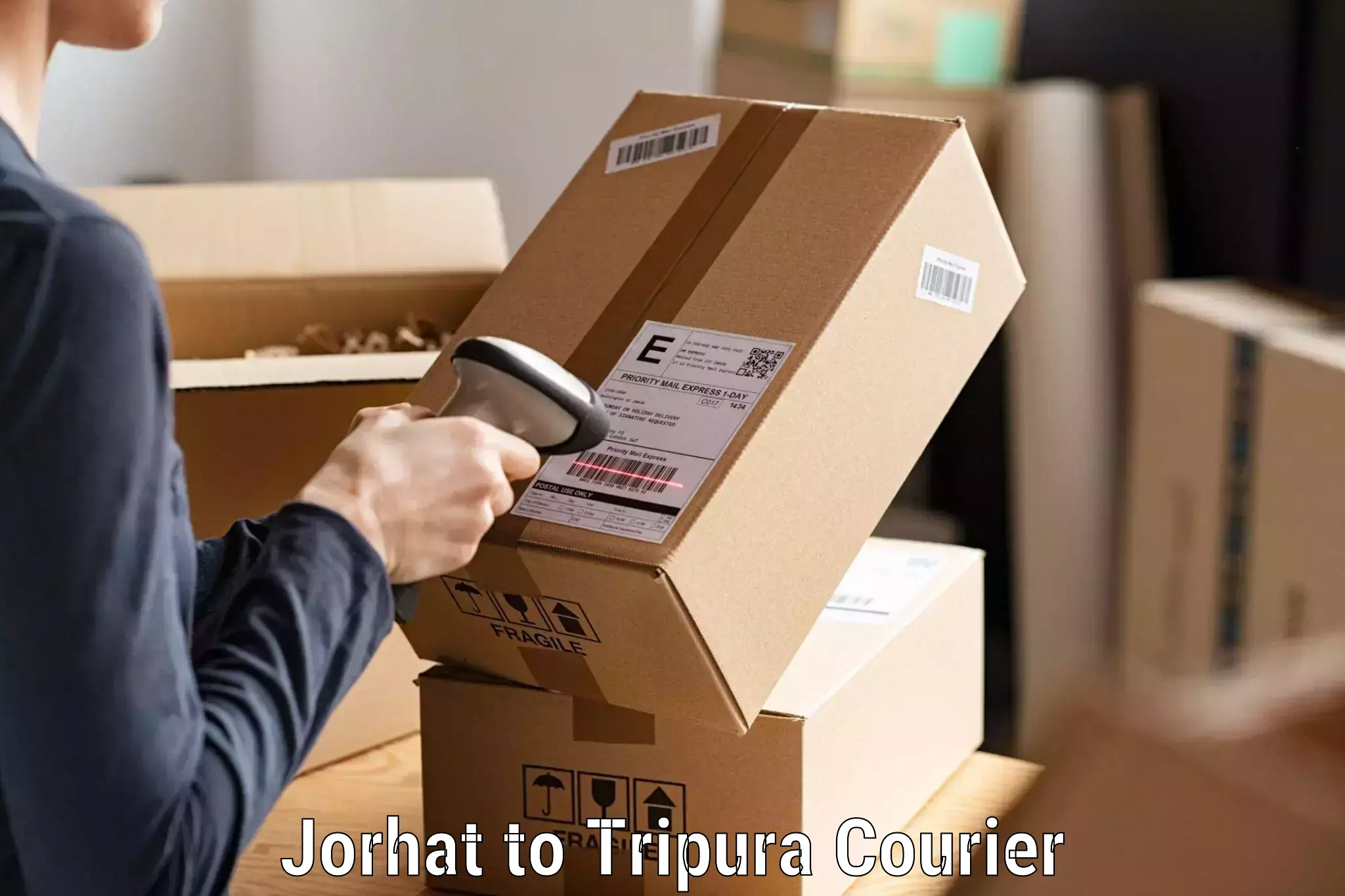 Full-service courier options Jorhat to Agartala