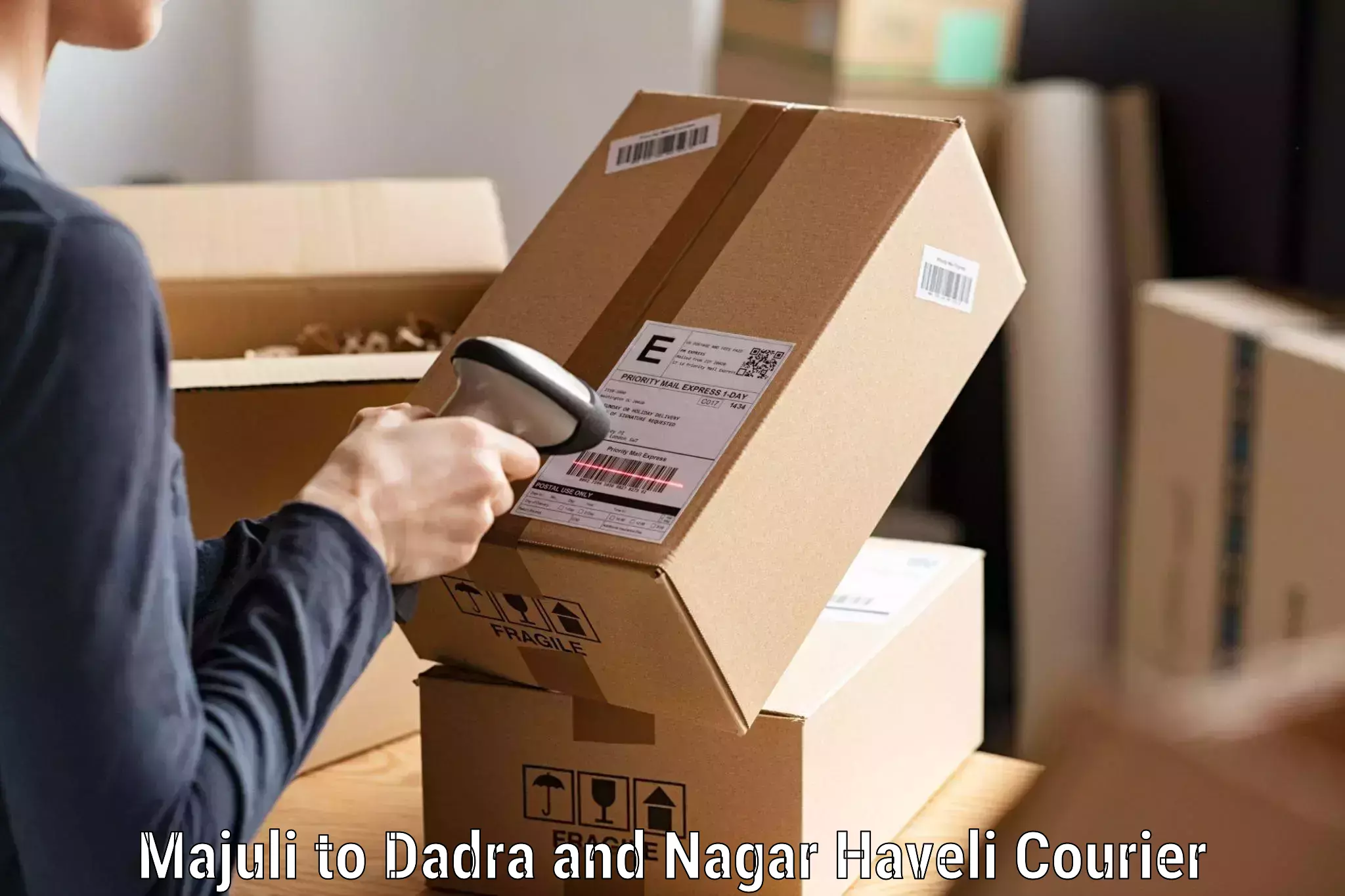 Professional courier services Majuli to Dadra and Nagar Haveli