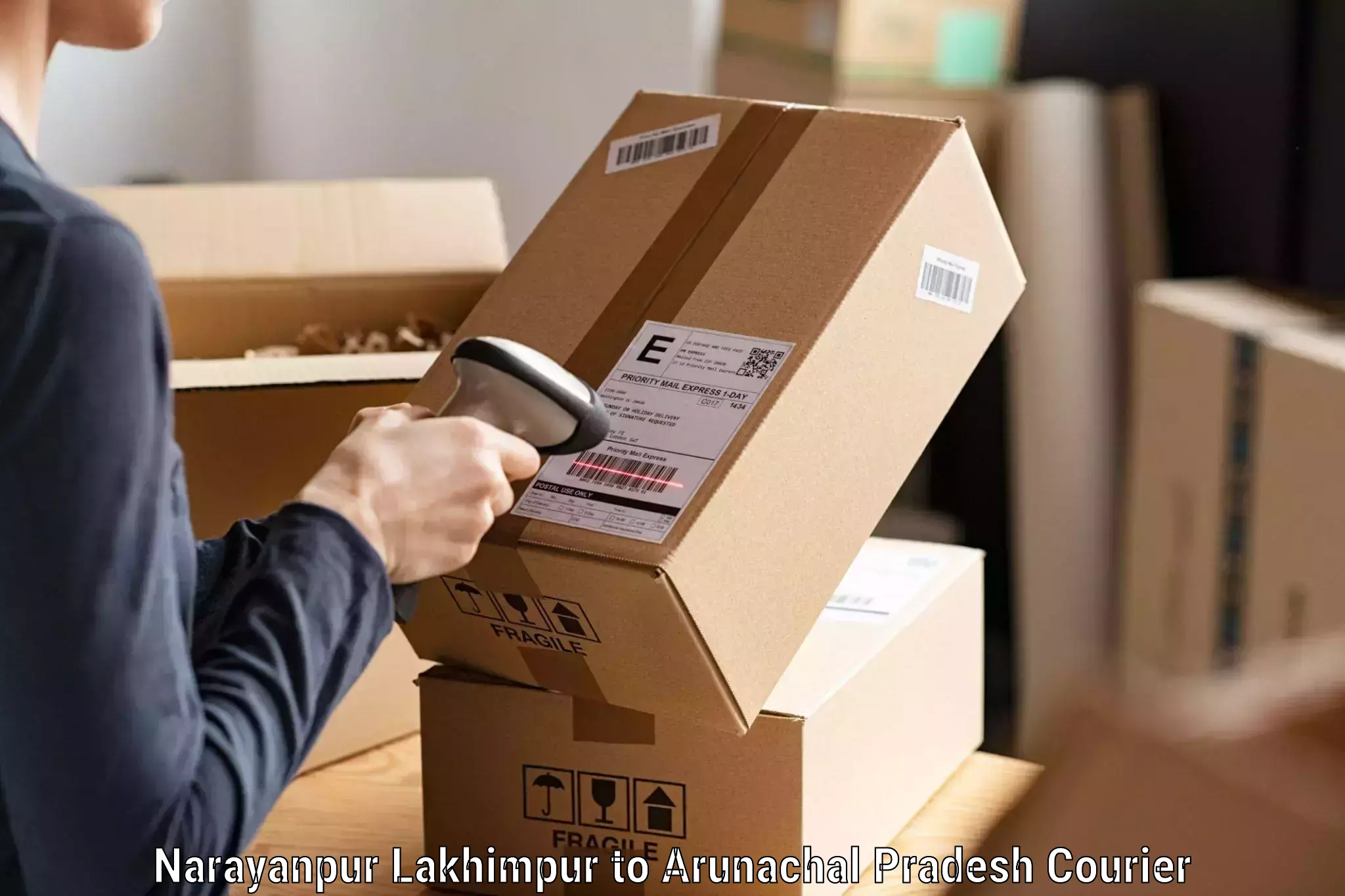 Professional courier handling Narayanpur Lakhimpur to Yazali