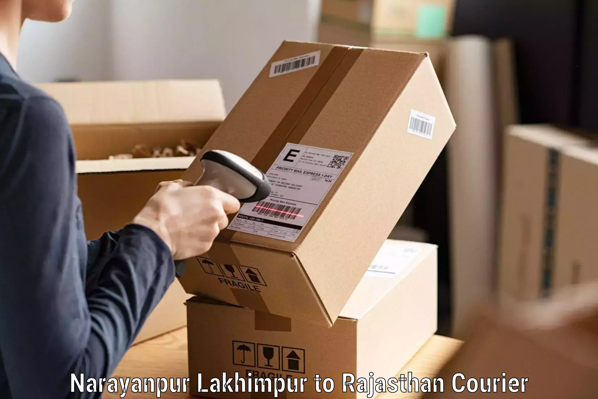 On-demand courier Narayanpur Lakhimpur to Abu Road