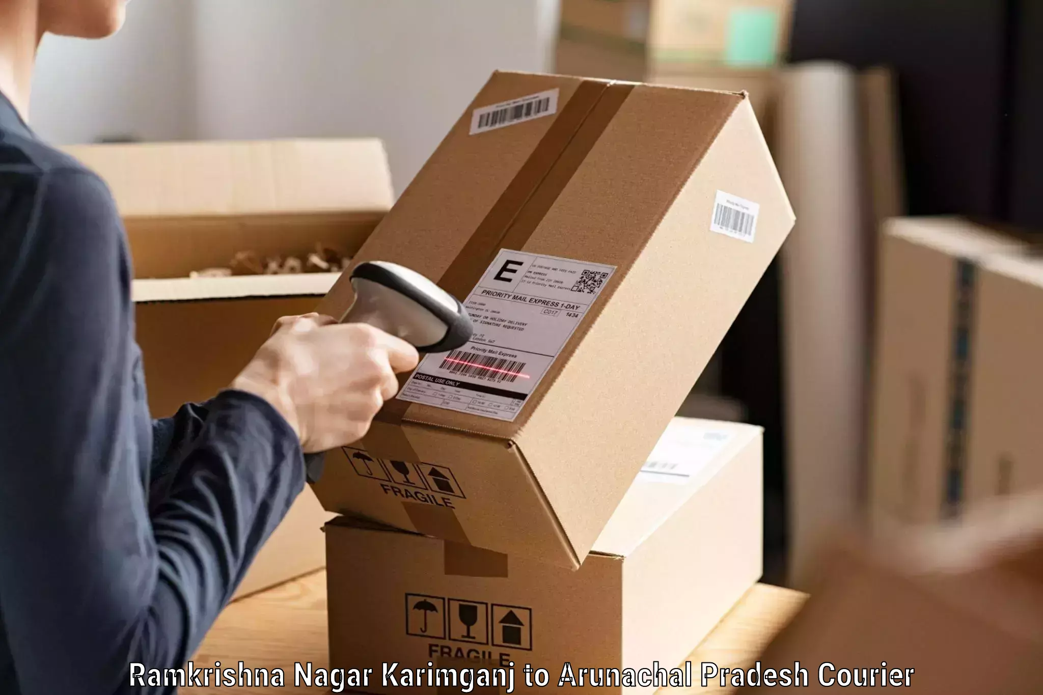 Parcel delivery automation in Ramkrishna Nagar Karimganj to Lower Dibang Valley