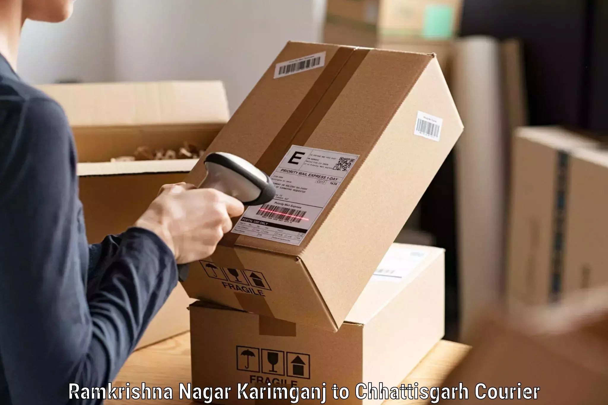 Express mail solutions in Ramkrishna Nagar Karimganj to Bijapur Chhattisgarh