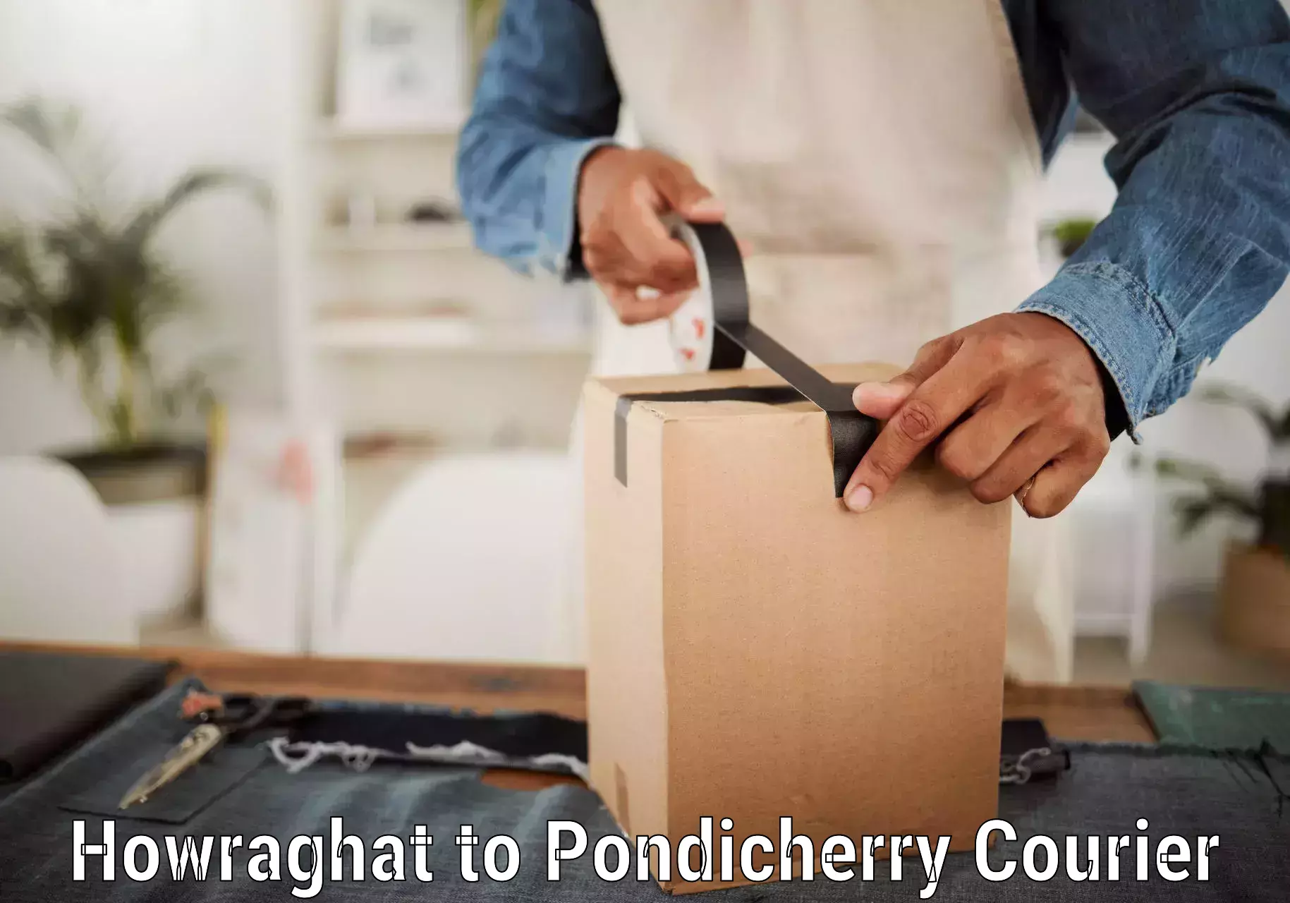 Courier tracking online Howraghat to Pondicherry University