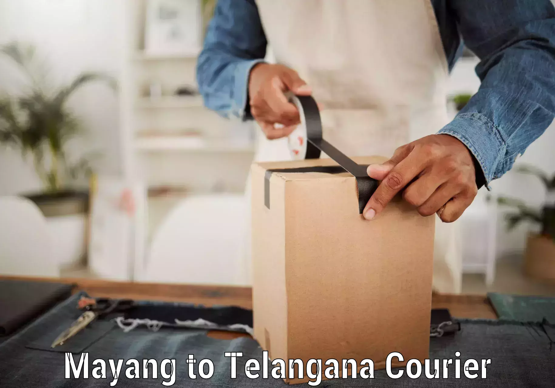 24-hour courier service Mayang to Telangana