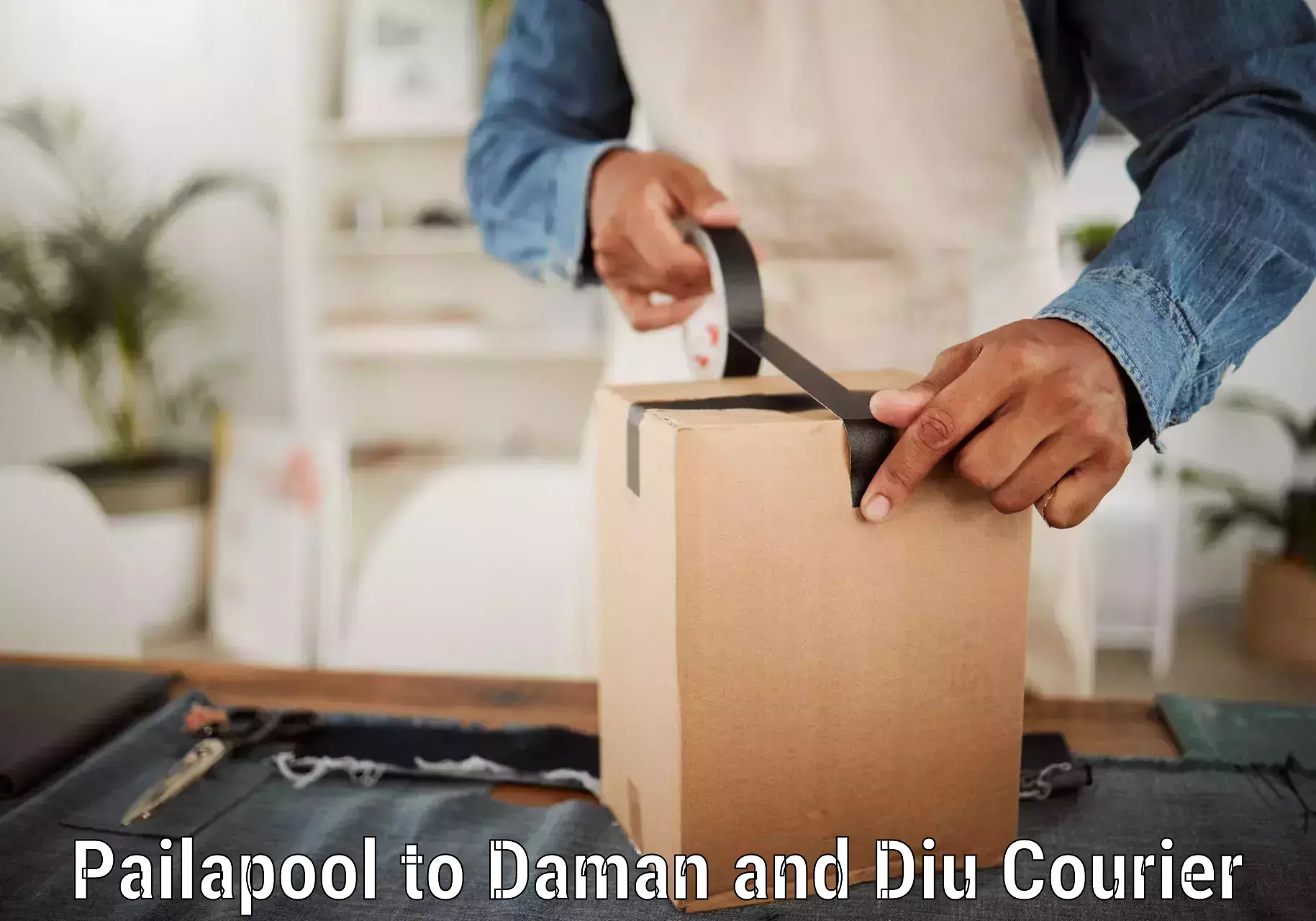 Courier app Pailapool to Diu