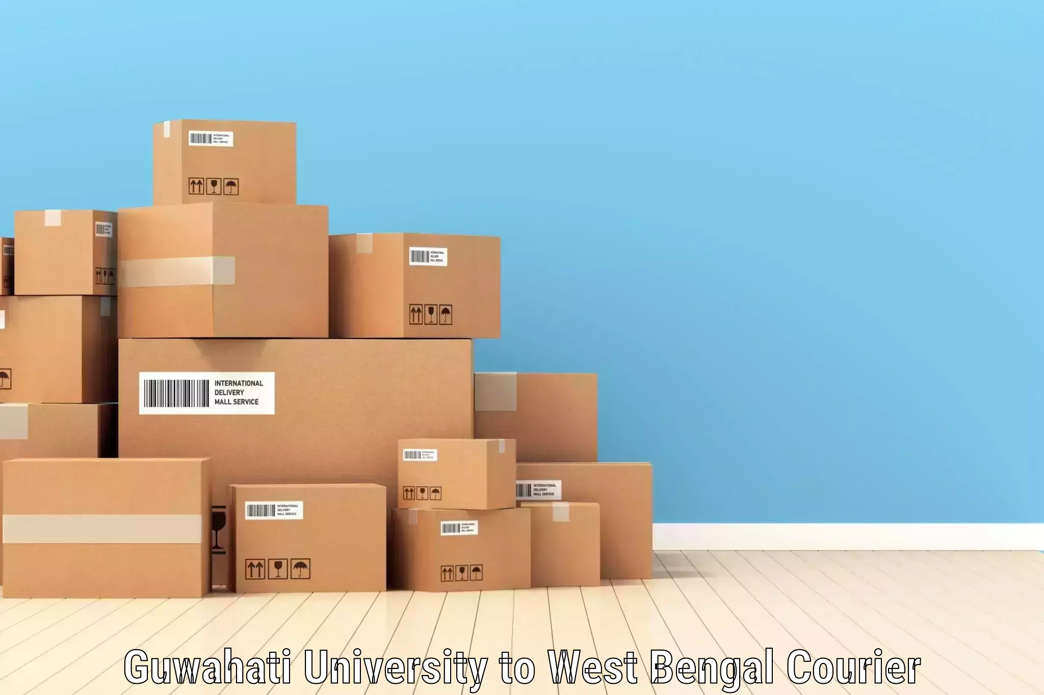 Large package courier Guwahati University to Chhatna