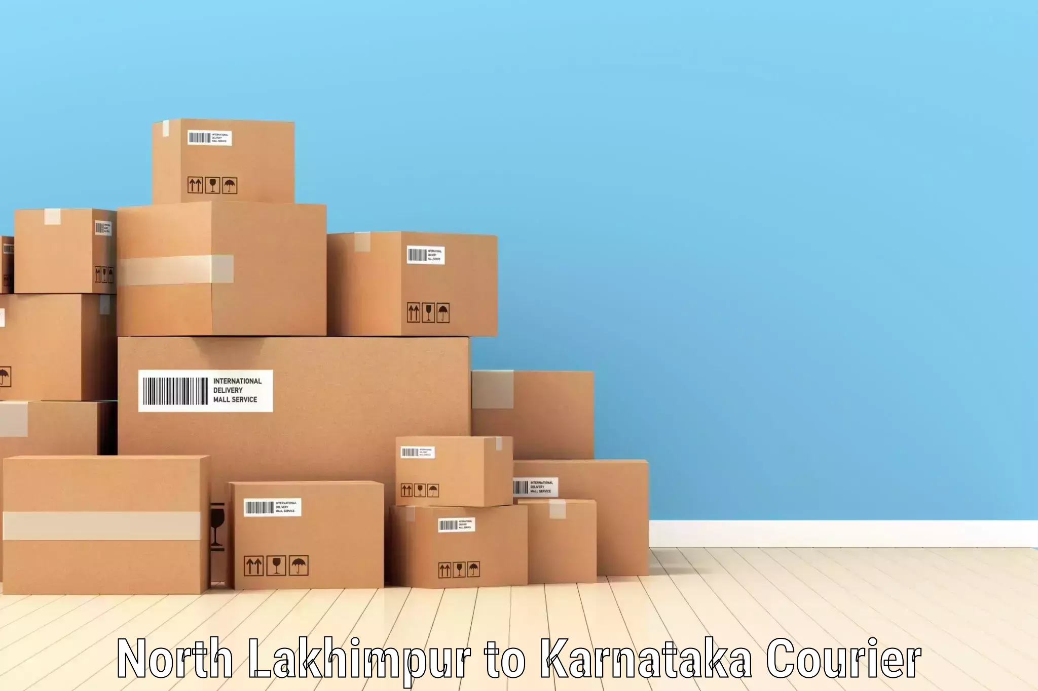 Express courier facilities in North Lakhimpur to Karnataka