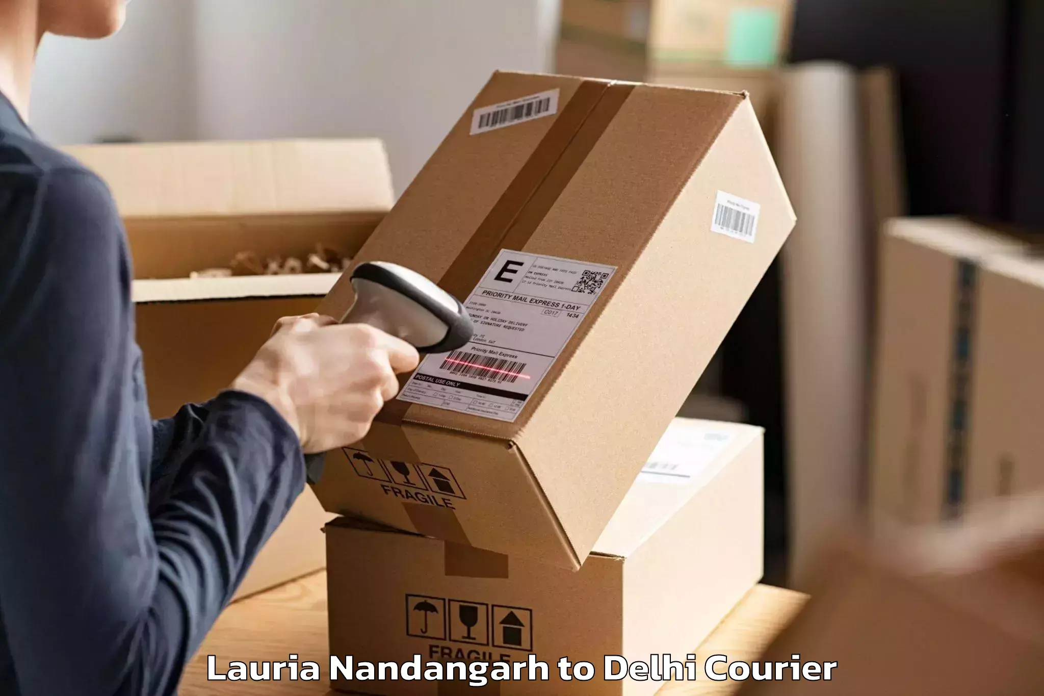 Moving and handling services Lauria Nandangarh to Delhi