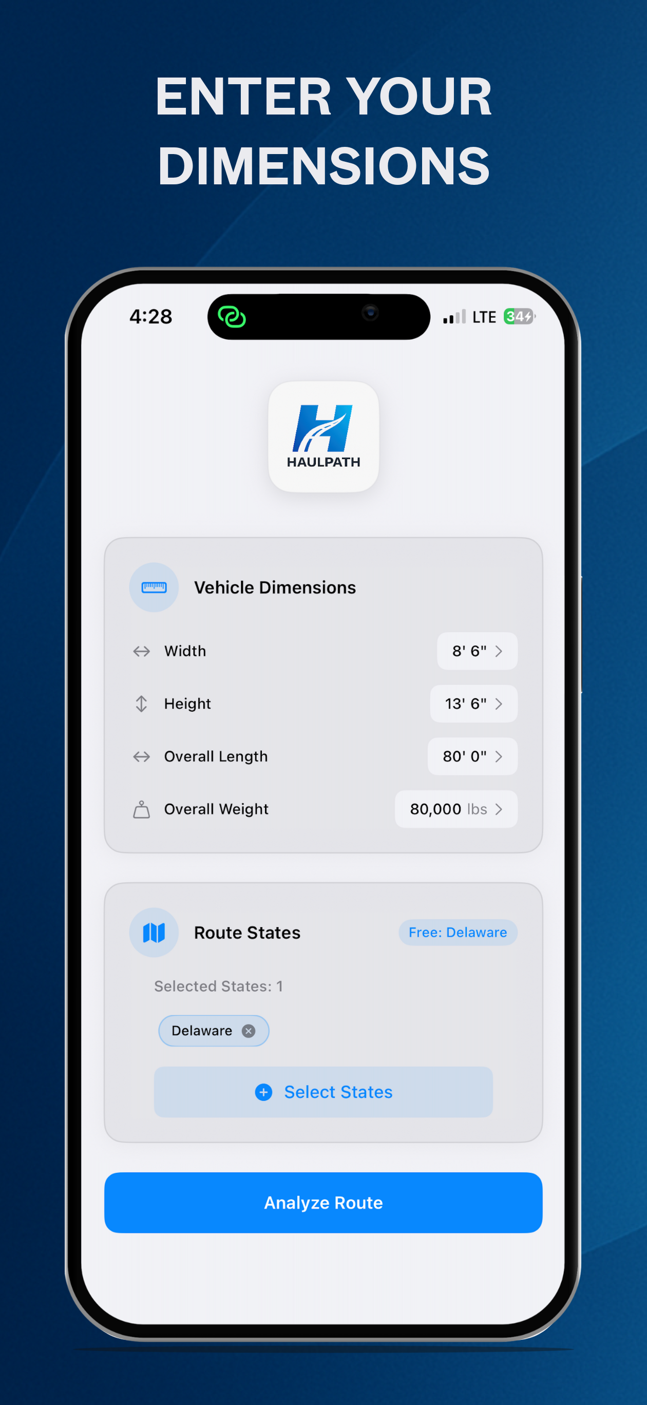 HaulPath app screenshot 1