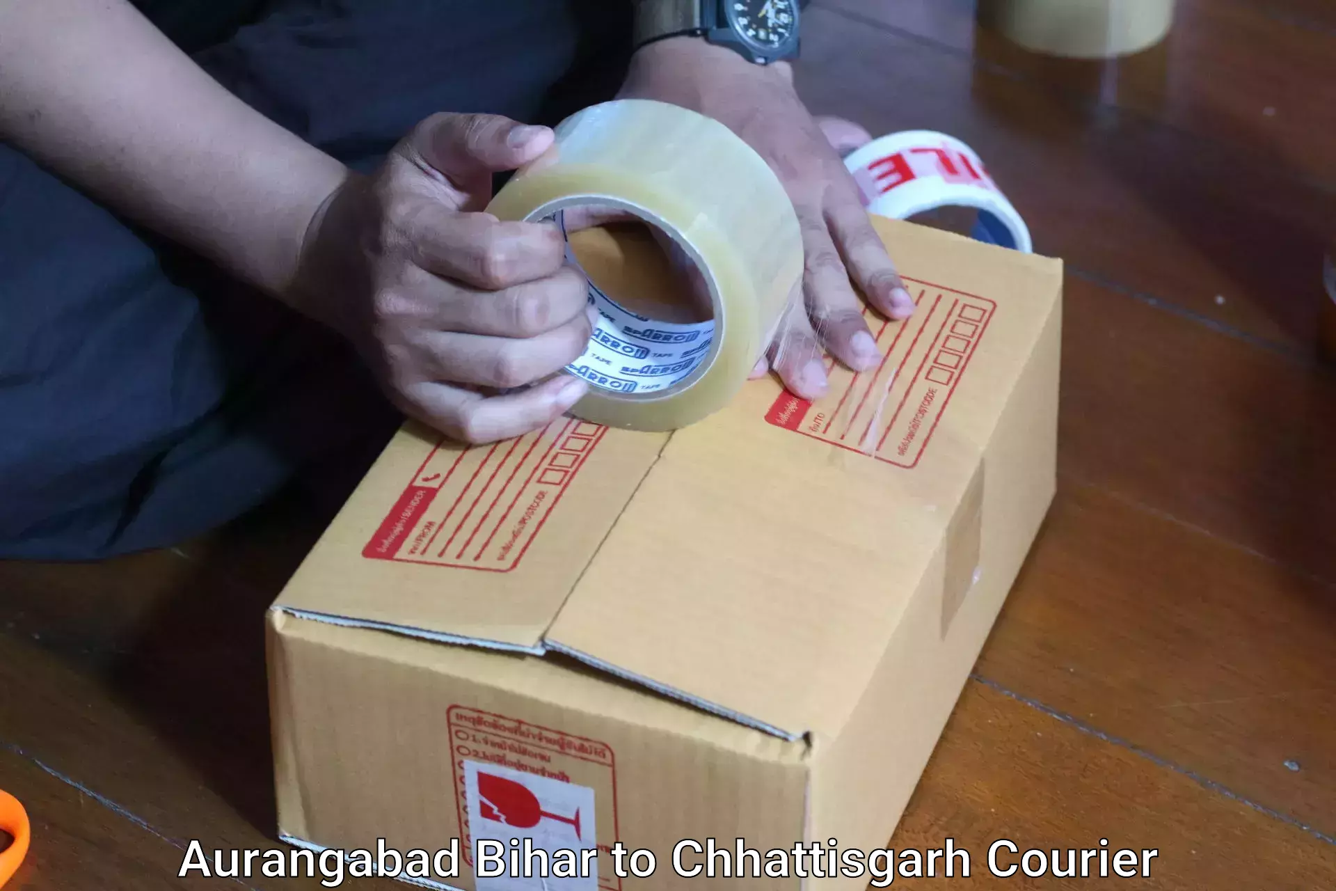 Luggage delivery estimate Aurangabad Bihar to Raigarh Chhattisgarh