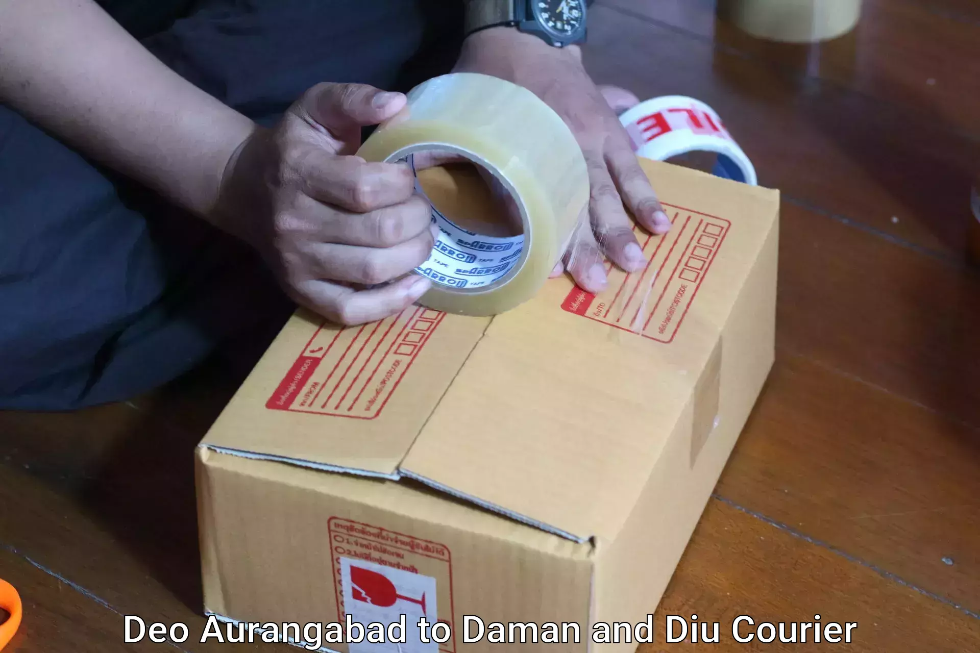 Trackable baggage shipping Deo Aurangabad to Daman and Diu