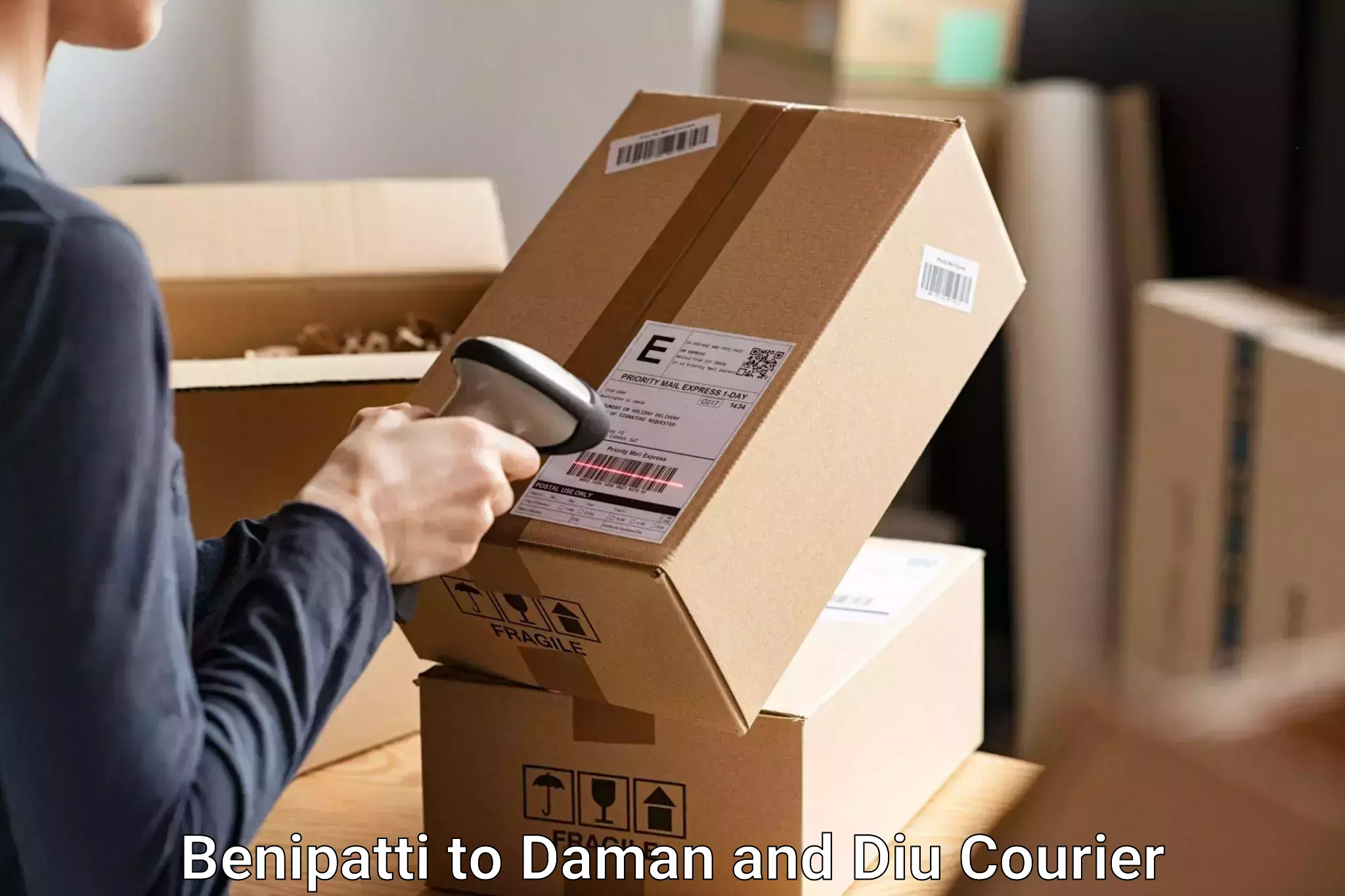Luggage delivery solutions Benipatti to Daman and Diu