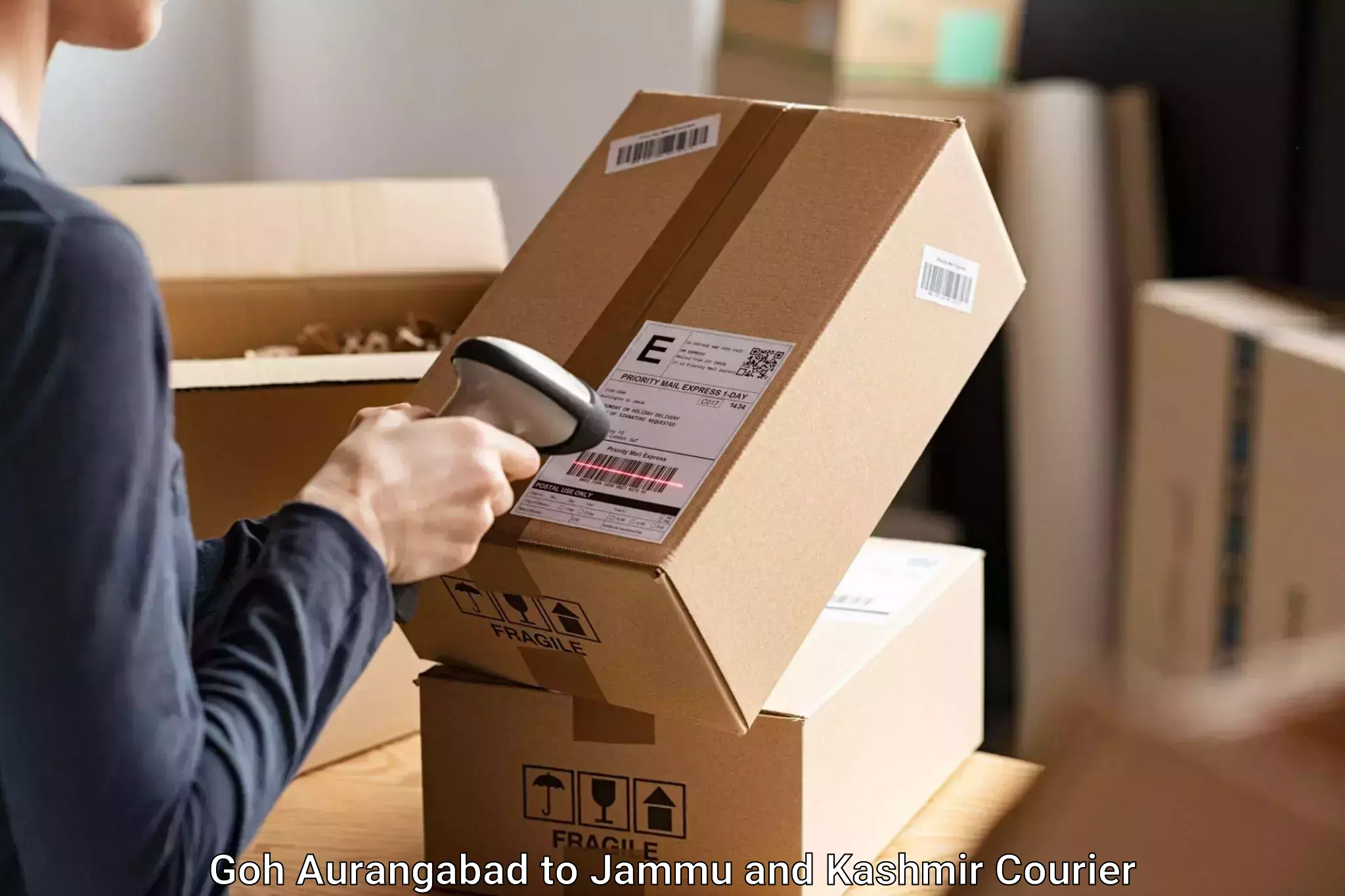 Urgent luggage shipment Goh Aurangabad to Jammu and Kashmir