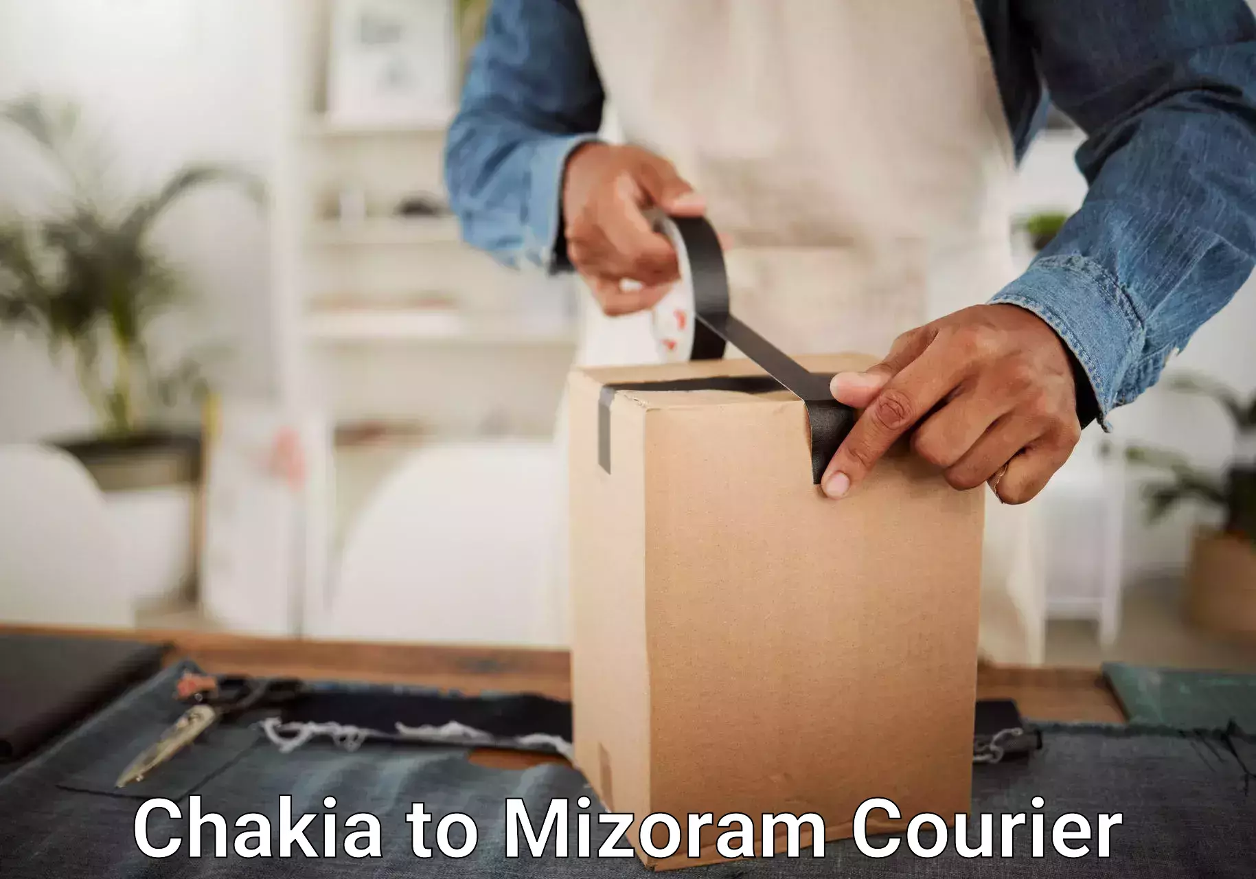 Suburban luggage delivery Chakia to Mizoram