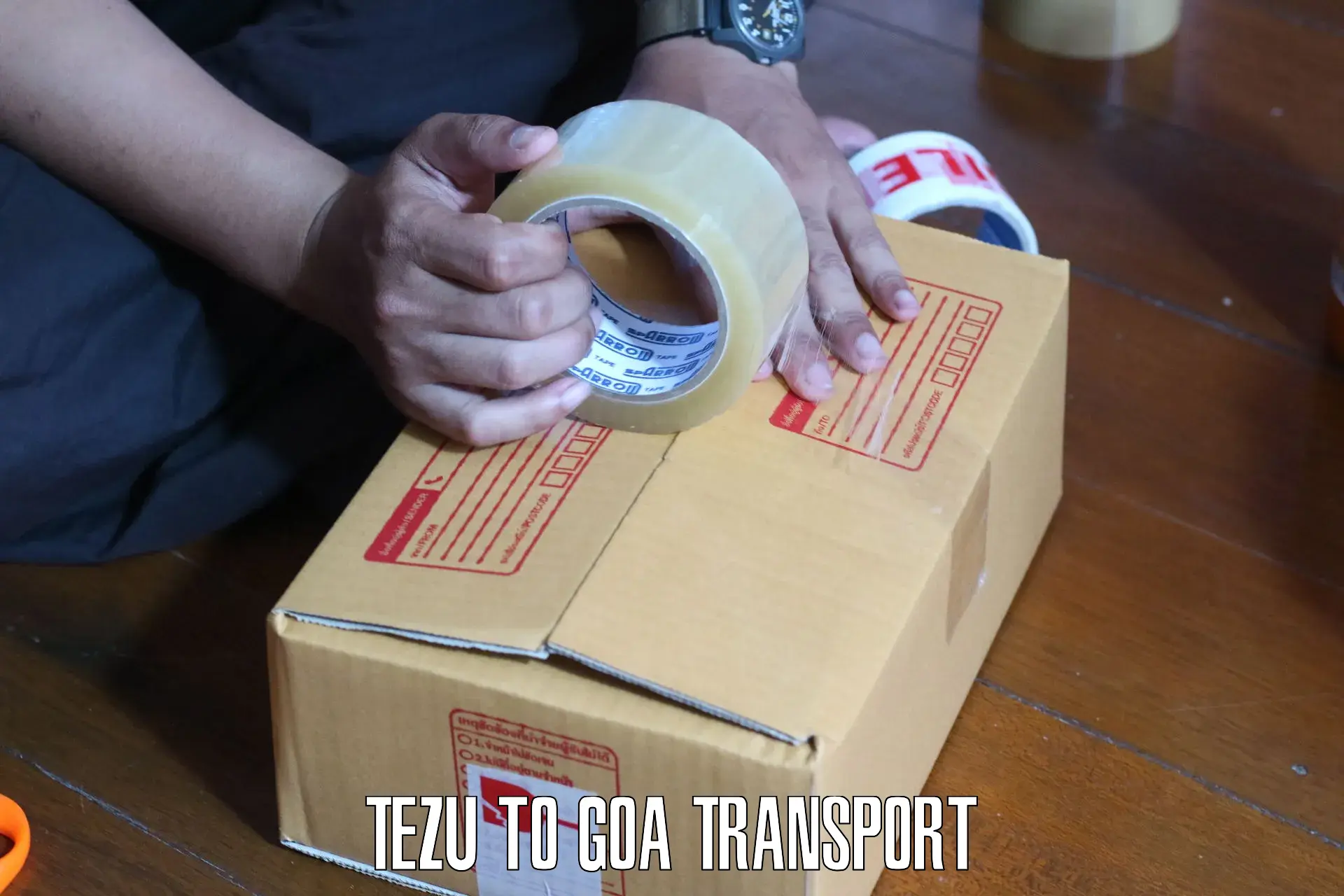 Intercity goods transport Tezu to Ponda