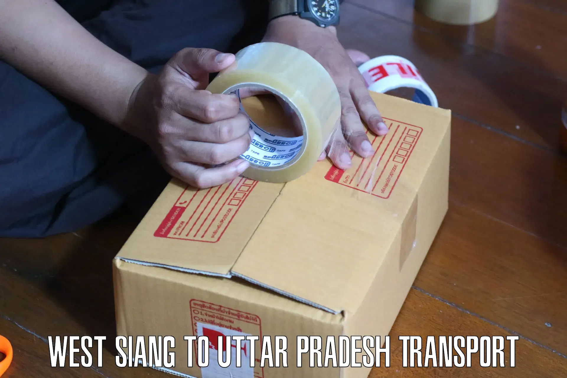 Daily parcel service transport West Siang to Uttar Pradesh