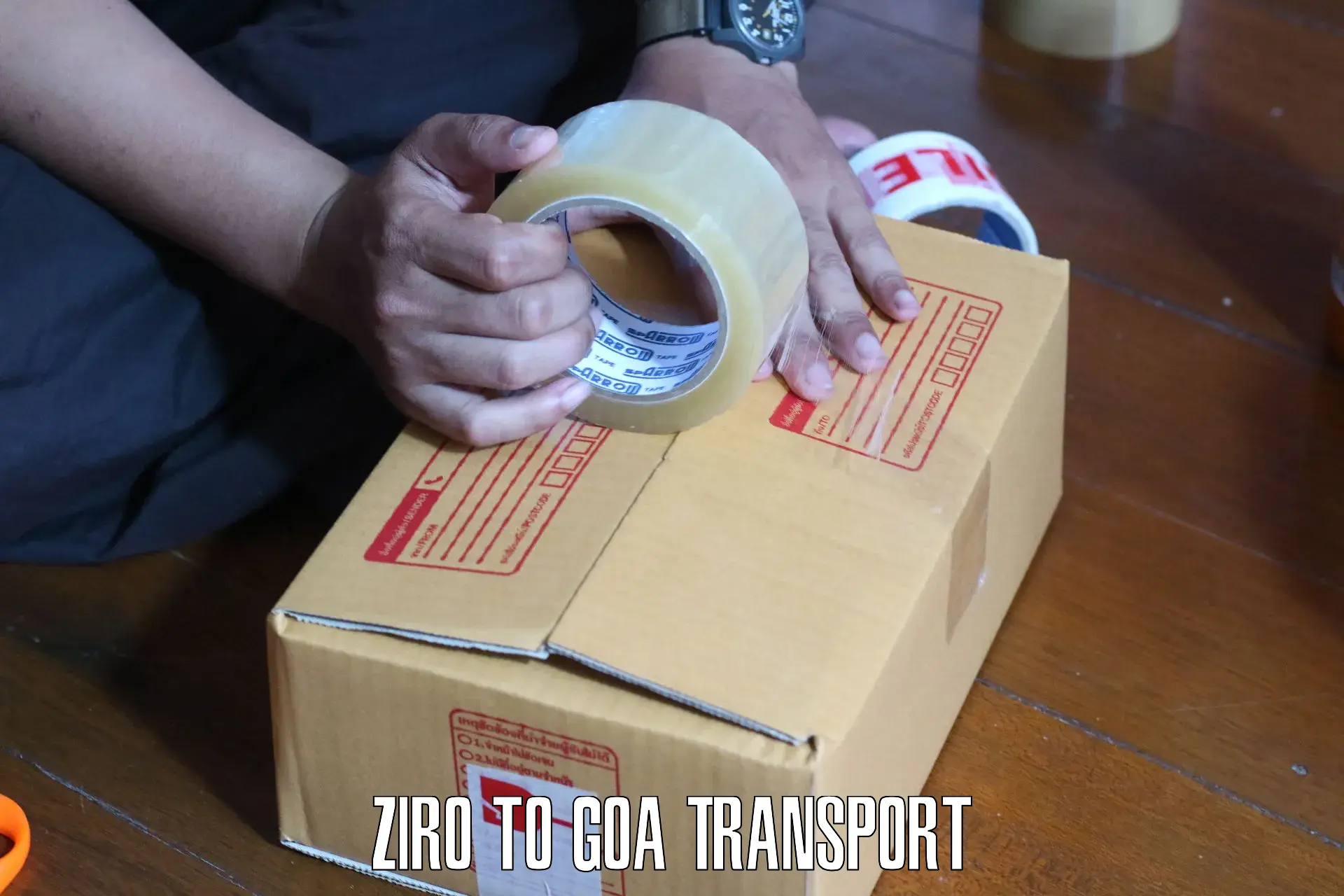 Vehicle parcel service in Ziro to Sanvordem
