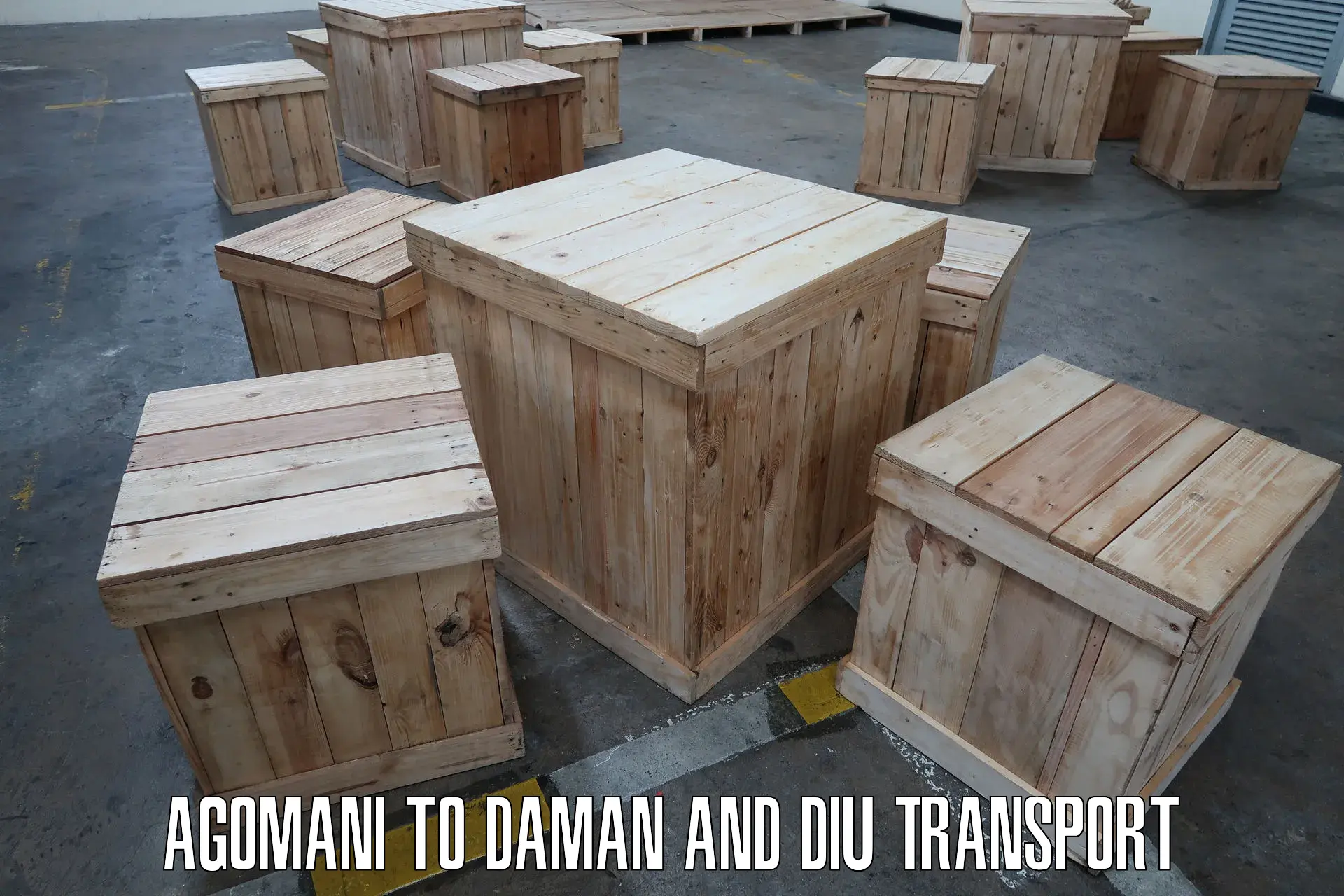 Intercity goods transport Agomani to Daman and Diu