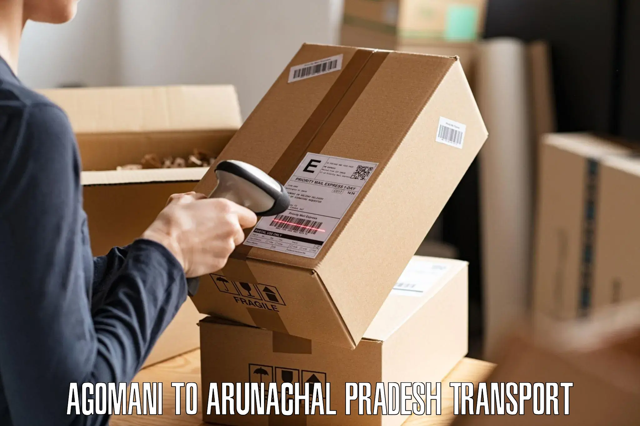 Daily parcel service transport Agomani to Upper Siang