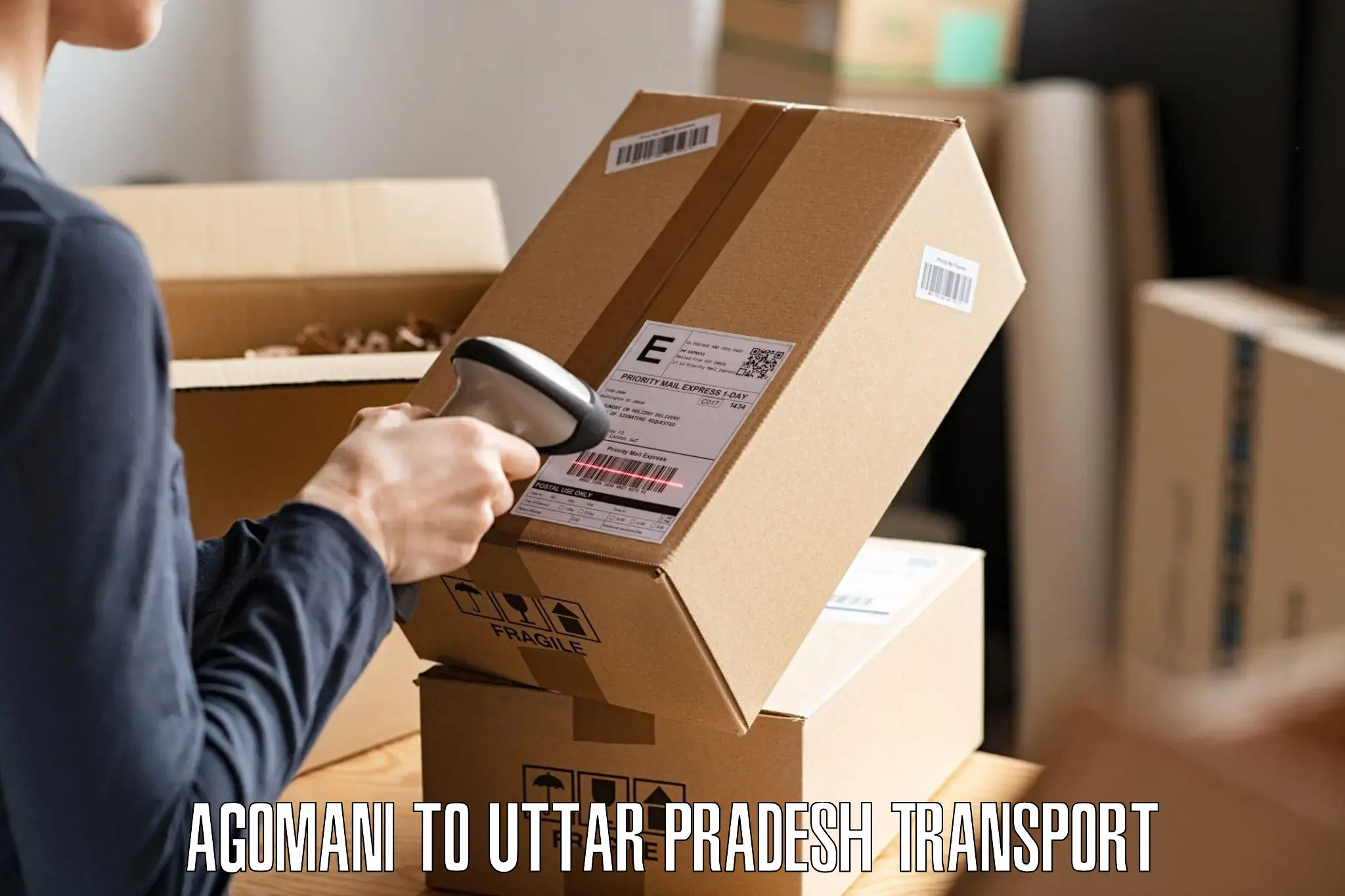Air cargo transport services Agomani to IIIT Lucknow
