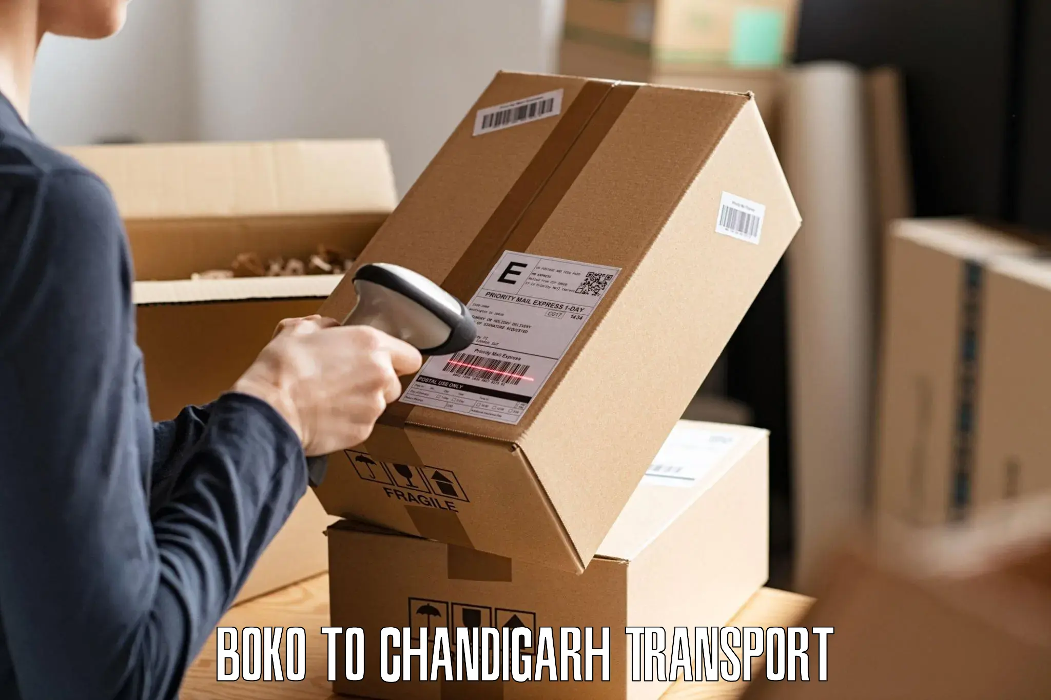 Parcel transport services Boko to Chandigarh