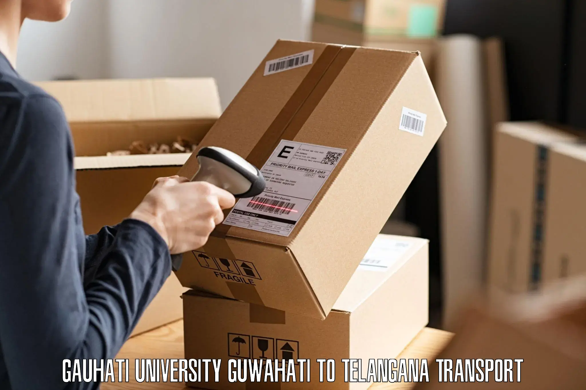 Commercial transport service Gauhati University Guwahati to Shadnagar