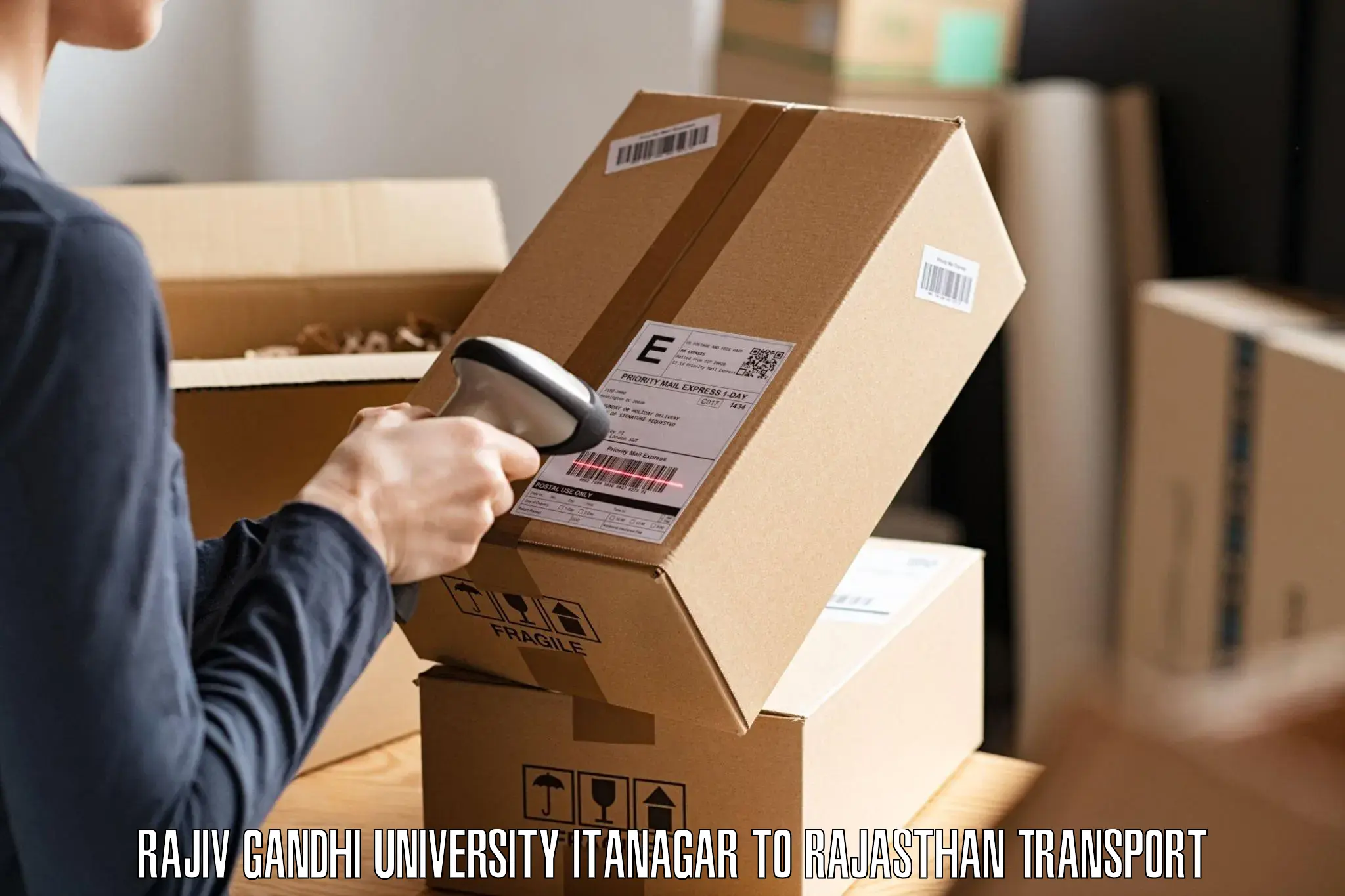 Two wheeler parcel service Rajiv Gandhi University Itanagar to Madanganj Kishangarh
