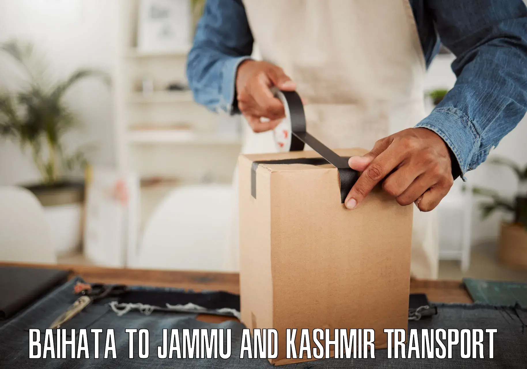 Two wheeler parcel service Baihata to Udhampur