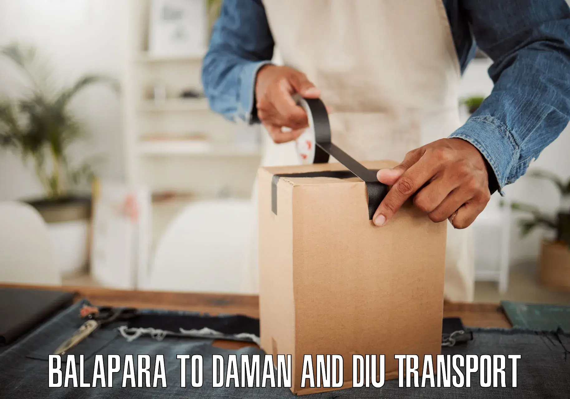 Bike shipping service Balapara to Diu