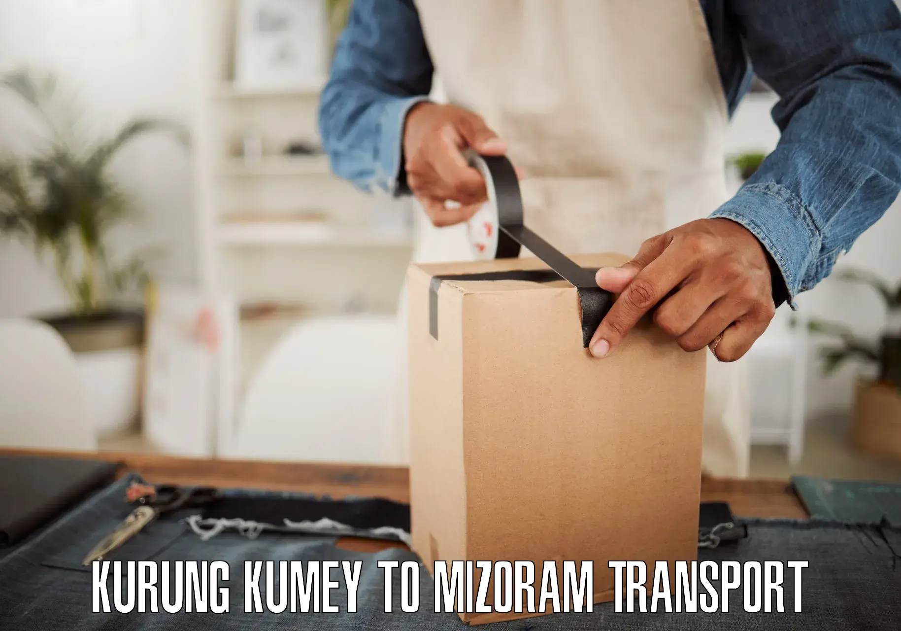 Container transport service Kurung Kumey to Mizoram
