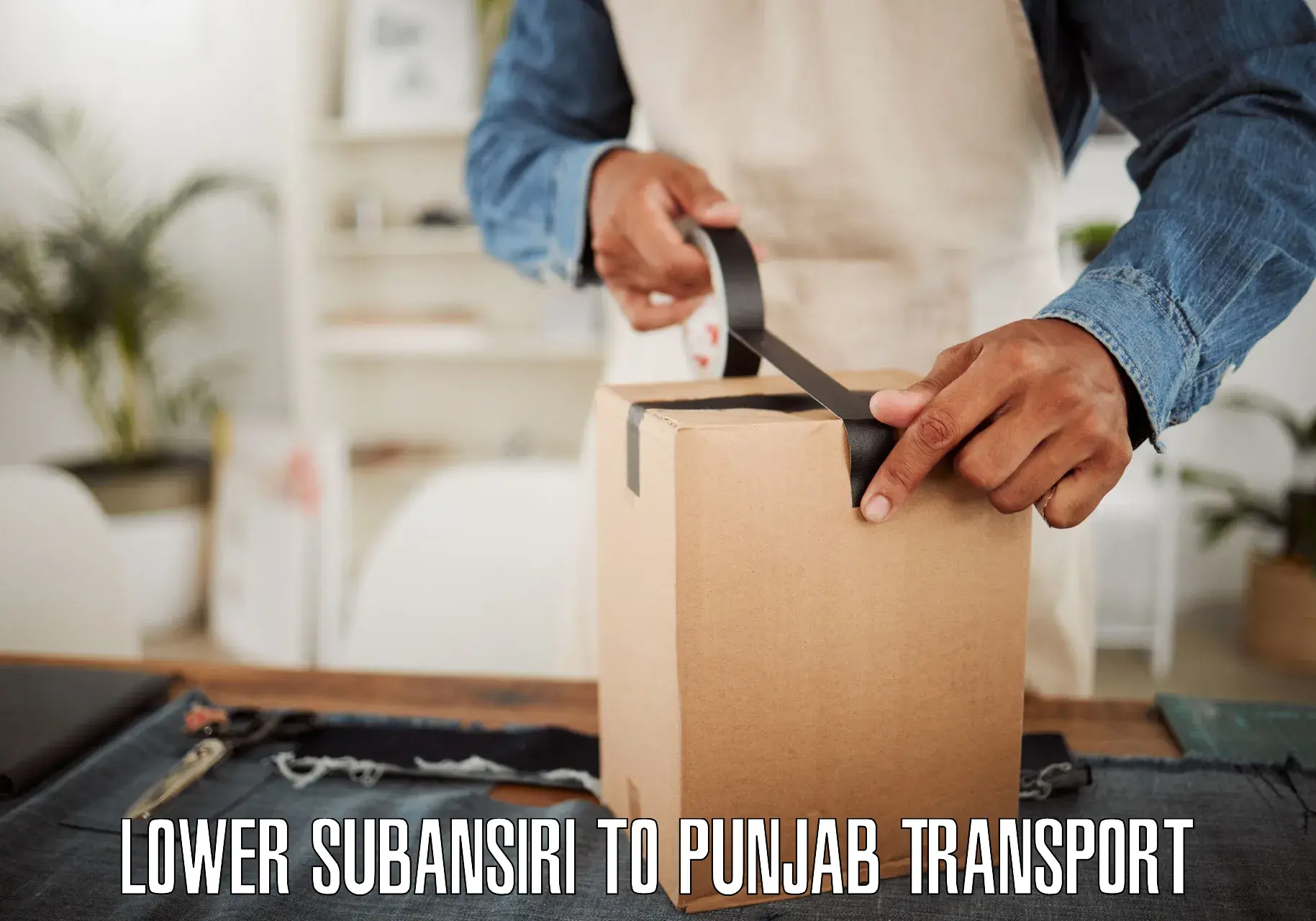 Online transport service in Lower Subansiri to Punjab