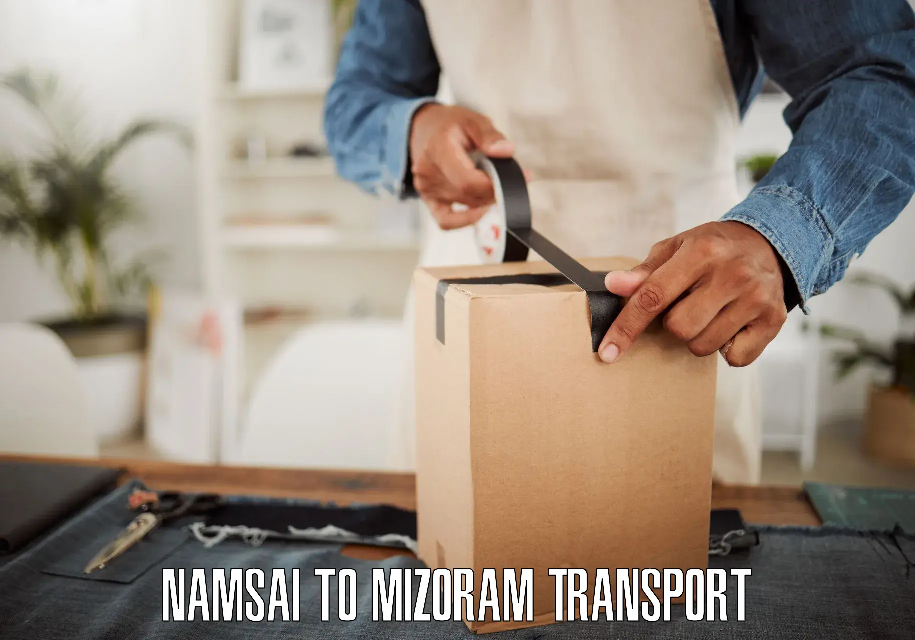 Vehicle courier services Namsai to Kolasib