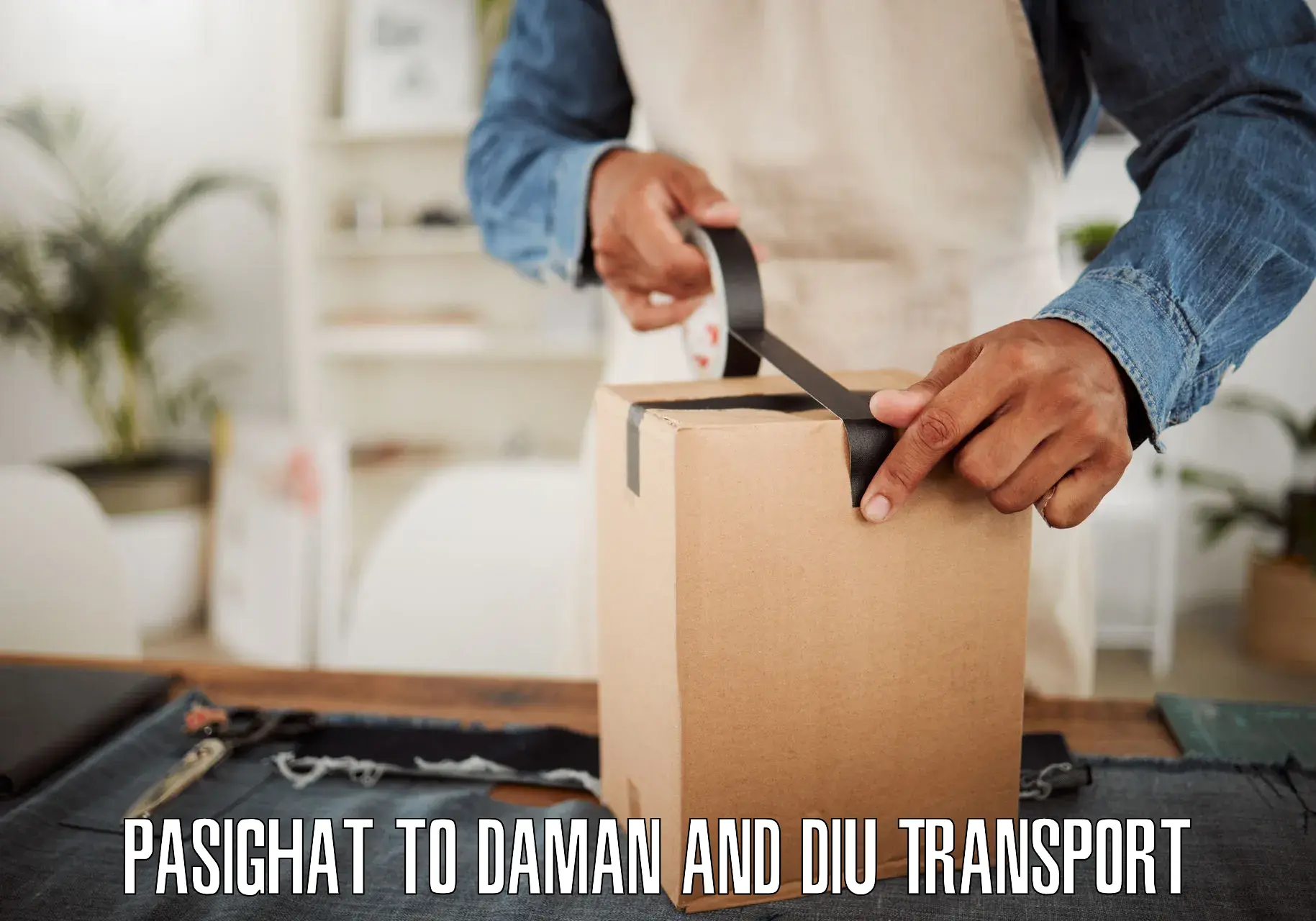 Package delivery services Pasighat to Daman and Diu