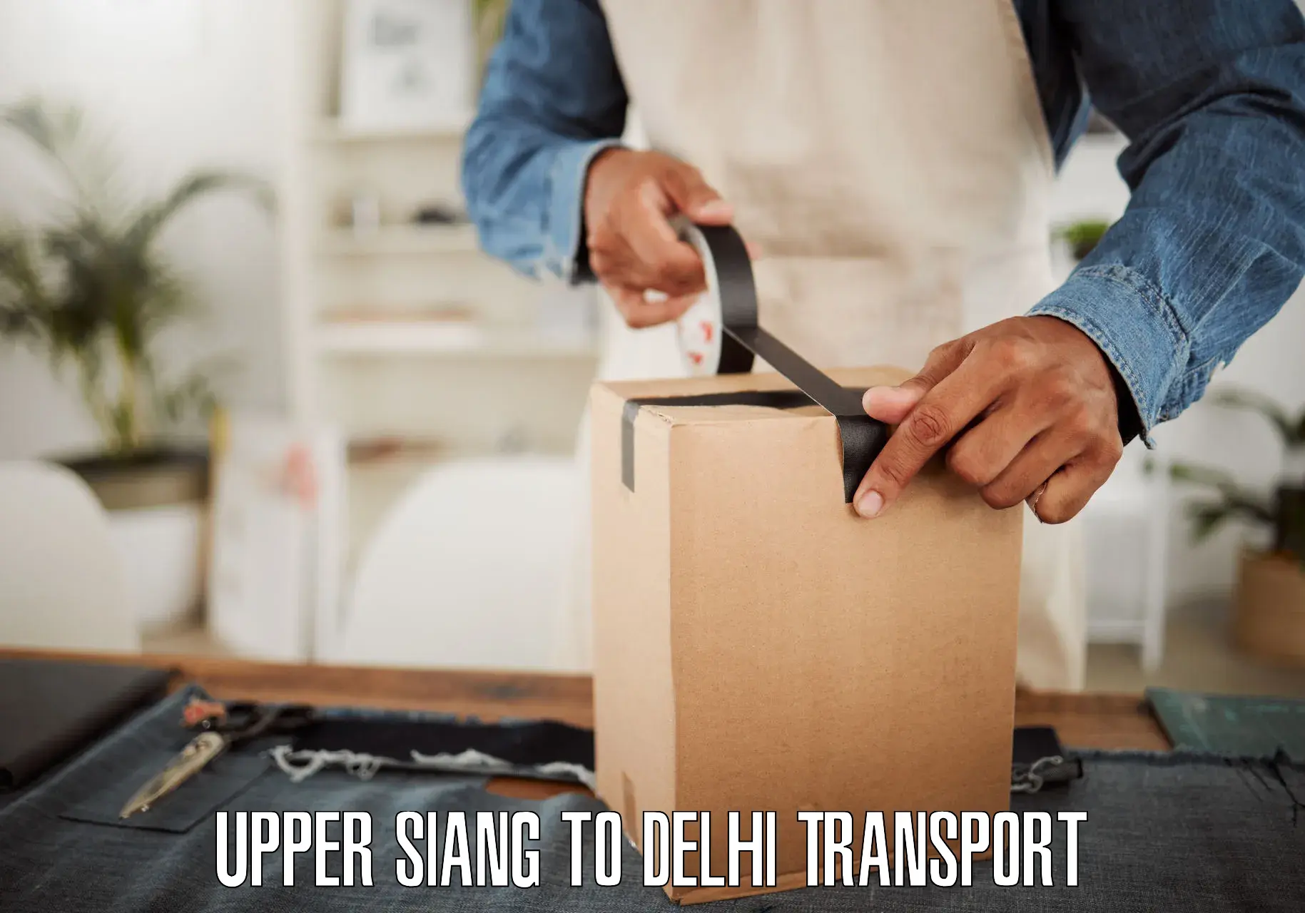 Daily parcel service transport Upper Siang to Sansad Marg