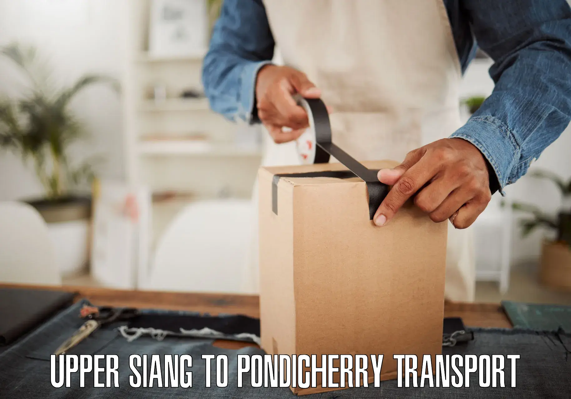 Road transport online services in Upper Siang to Pondicherry University