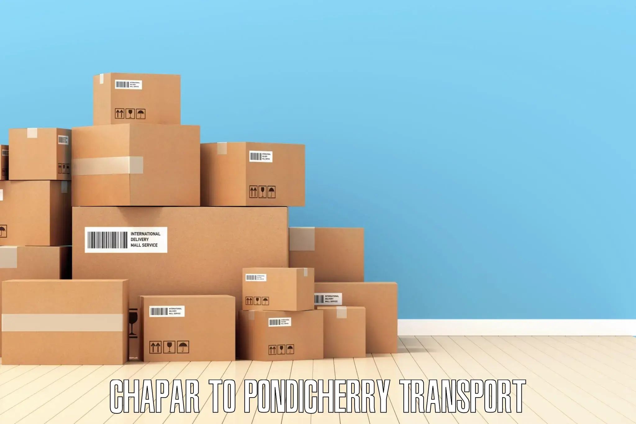 Interstate goods transport in Chapar to Pondicherry University